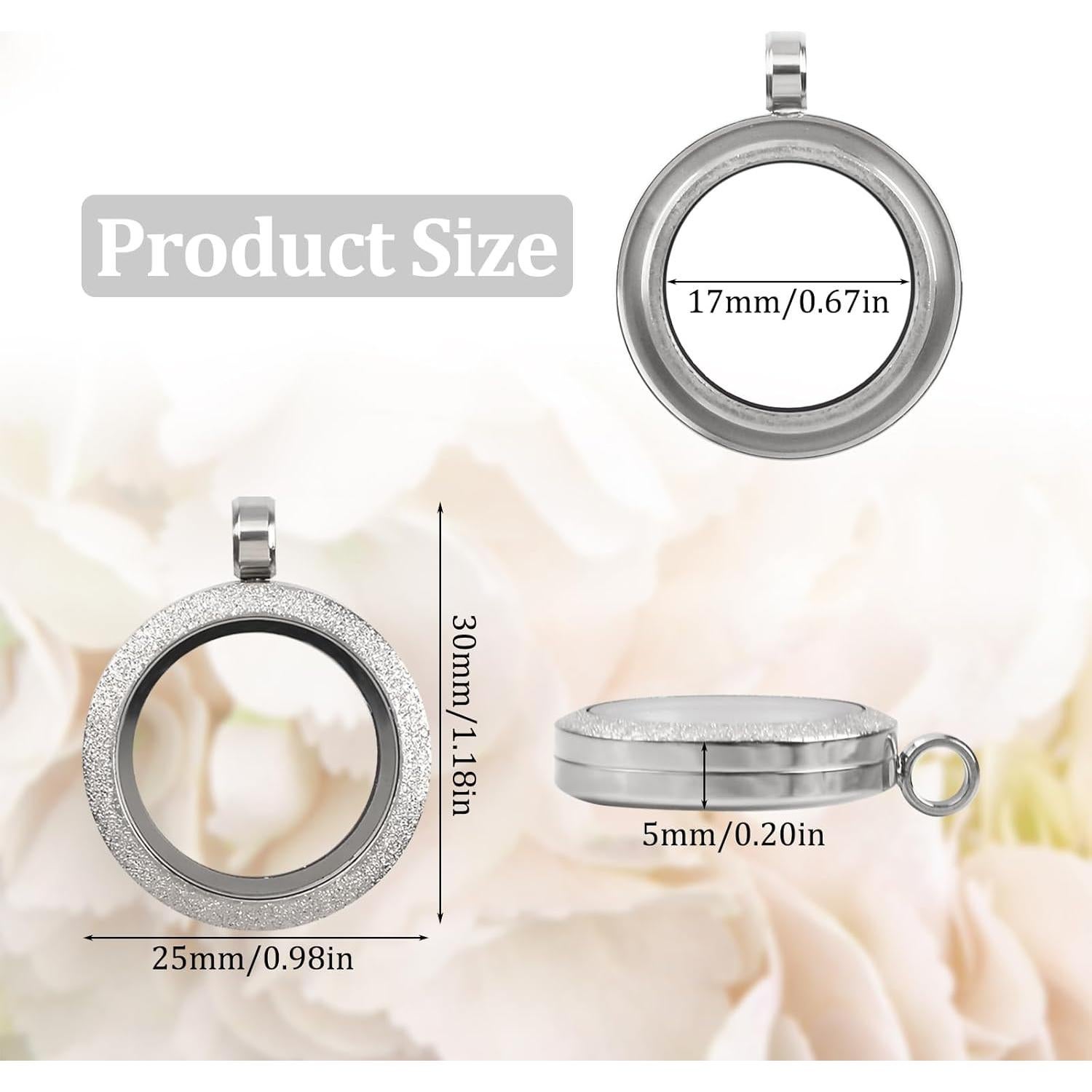 Set de 4 Colgantes Redondos WANDIC de Acero Inoxidable Mate 25mm