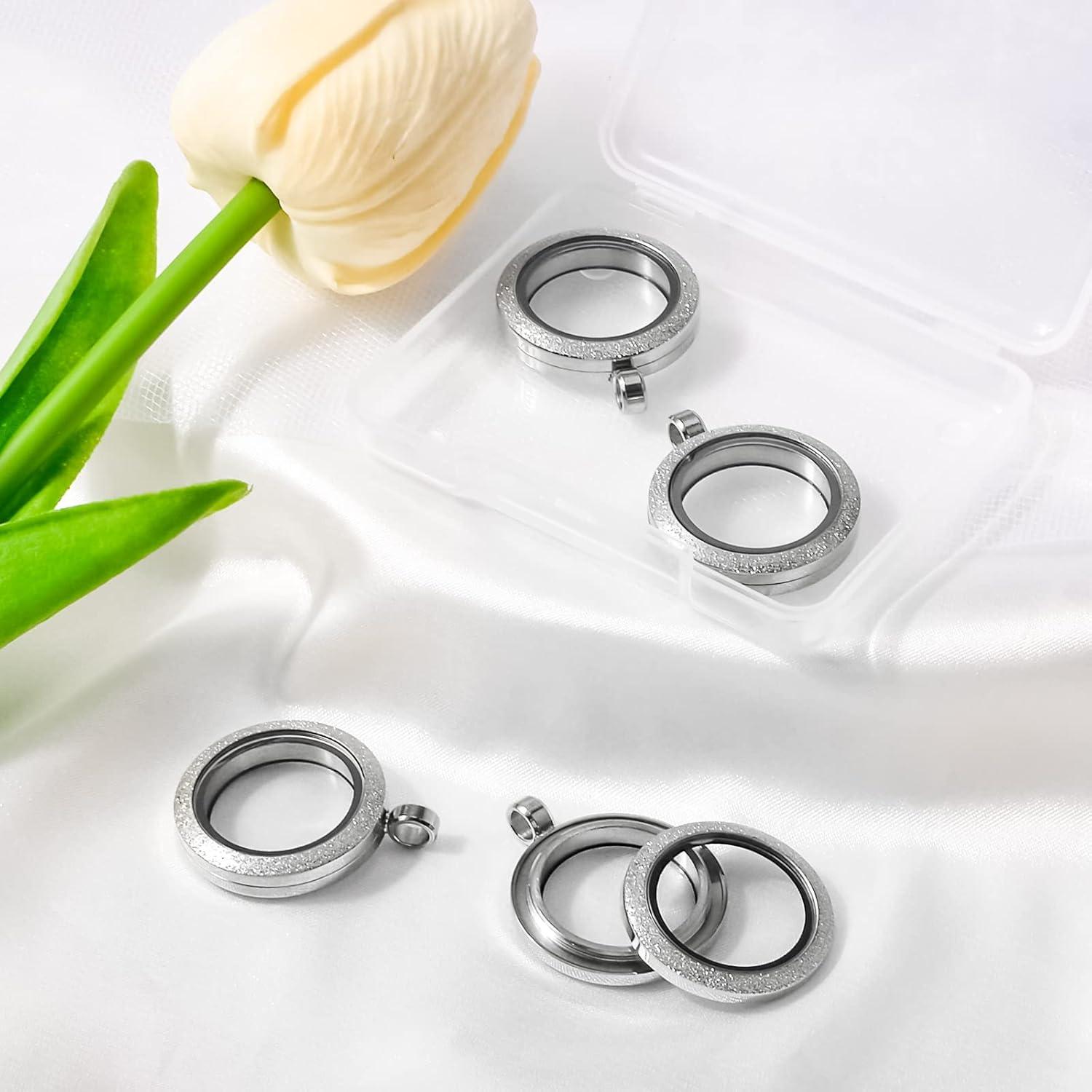 Set de 4 Colgantes Redondos WANDIC de Acero Inoxidable Mate 25mm