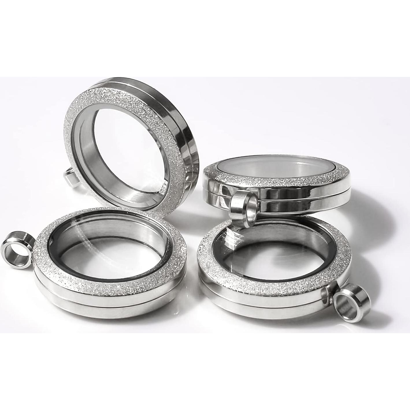 Set de 4 Colgantes Redondos WANDIC de Acero Inoxidable Mate 25mm