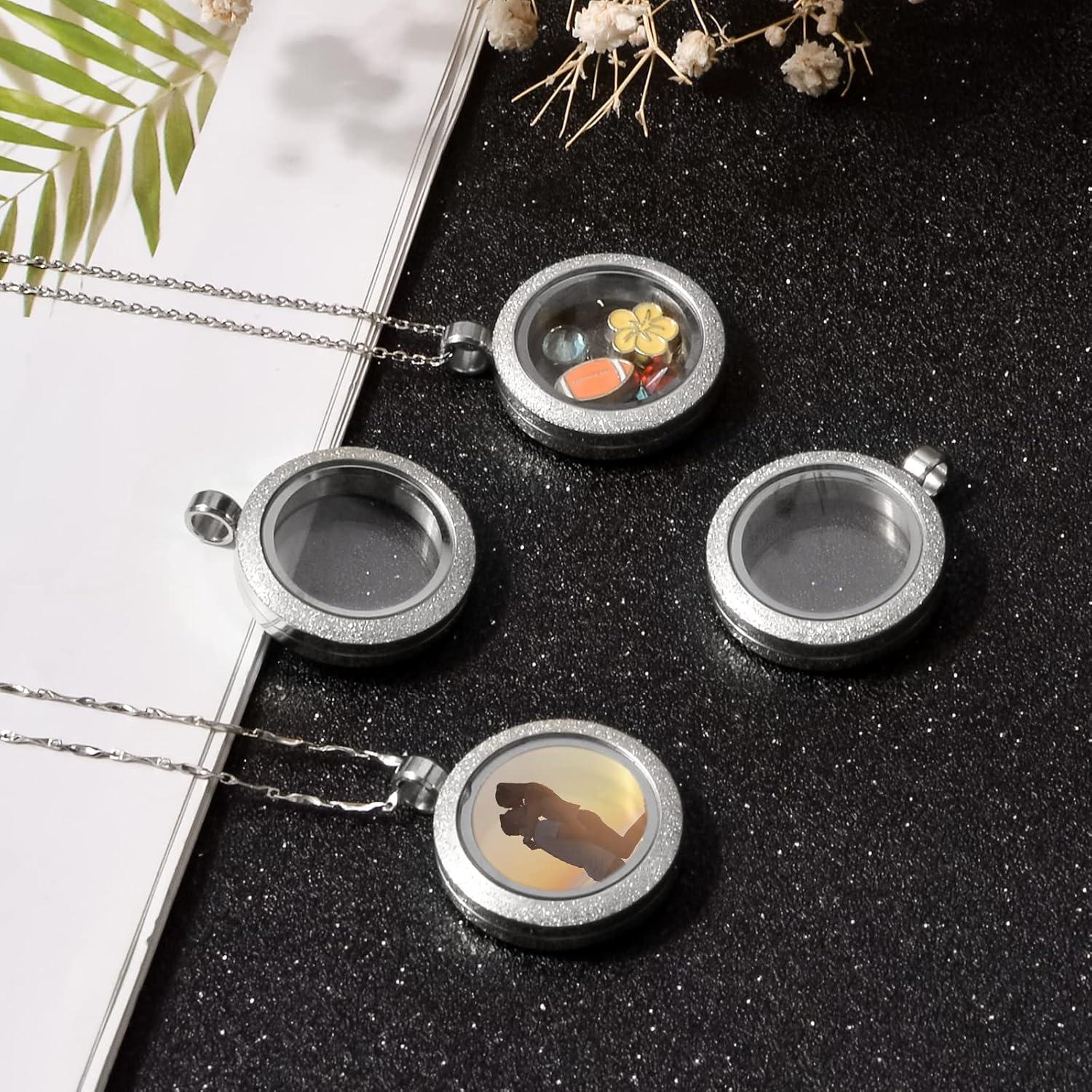 Set de 4 Colgantes Redondos WANDIC de Acero Inoxidable Mate 25mm