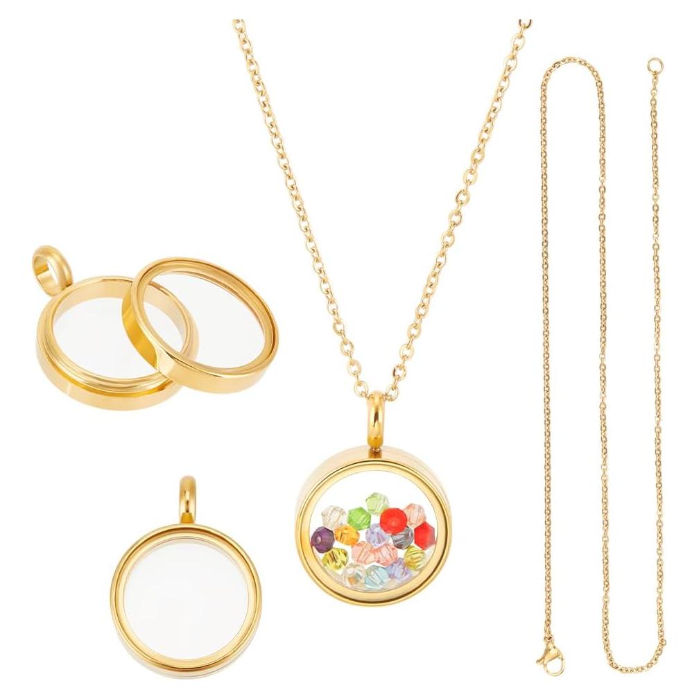 Colgante Flotante de Recuerdo UNICRAFTALE con Collar de Acero Inoxidable