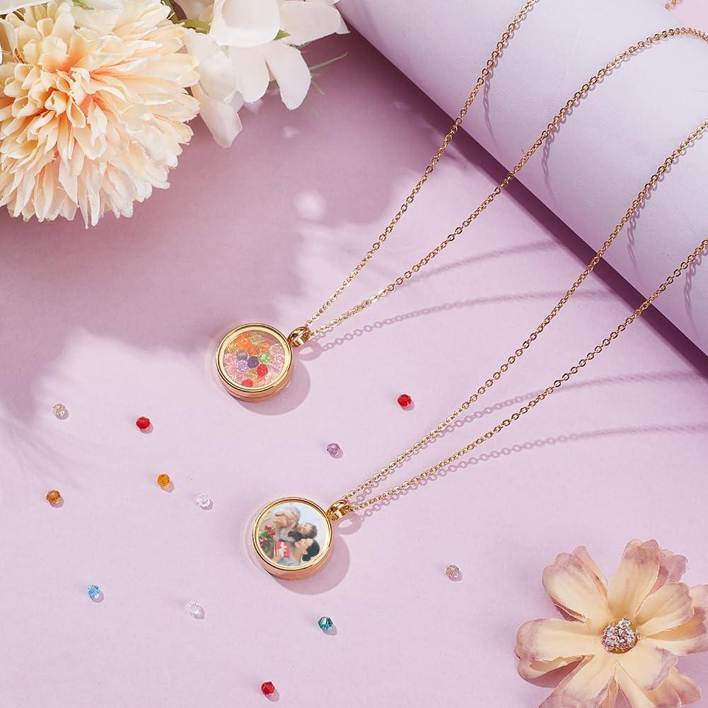 Colgante Flotante de Recuerdo UNICRAFTALE con Collar de Acero Inoxidable