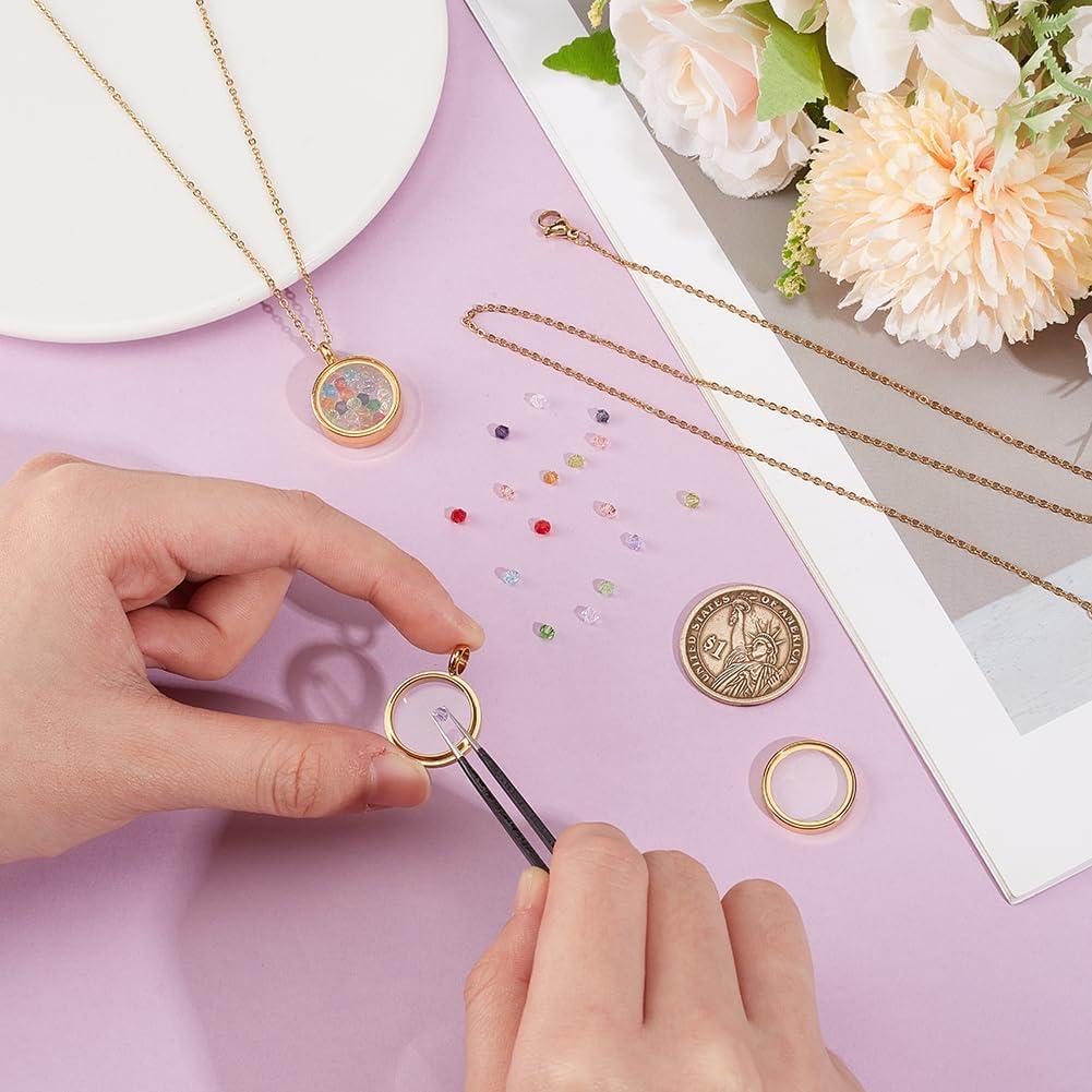 Colgante Flotante de Recuerdo UNICRAFTALE con Collar de Acero Inoxidable