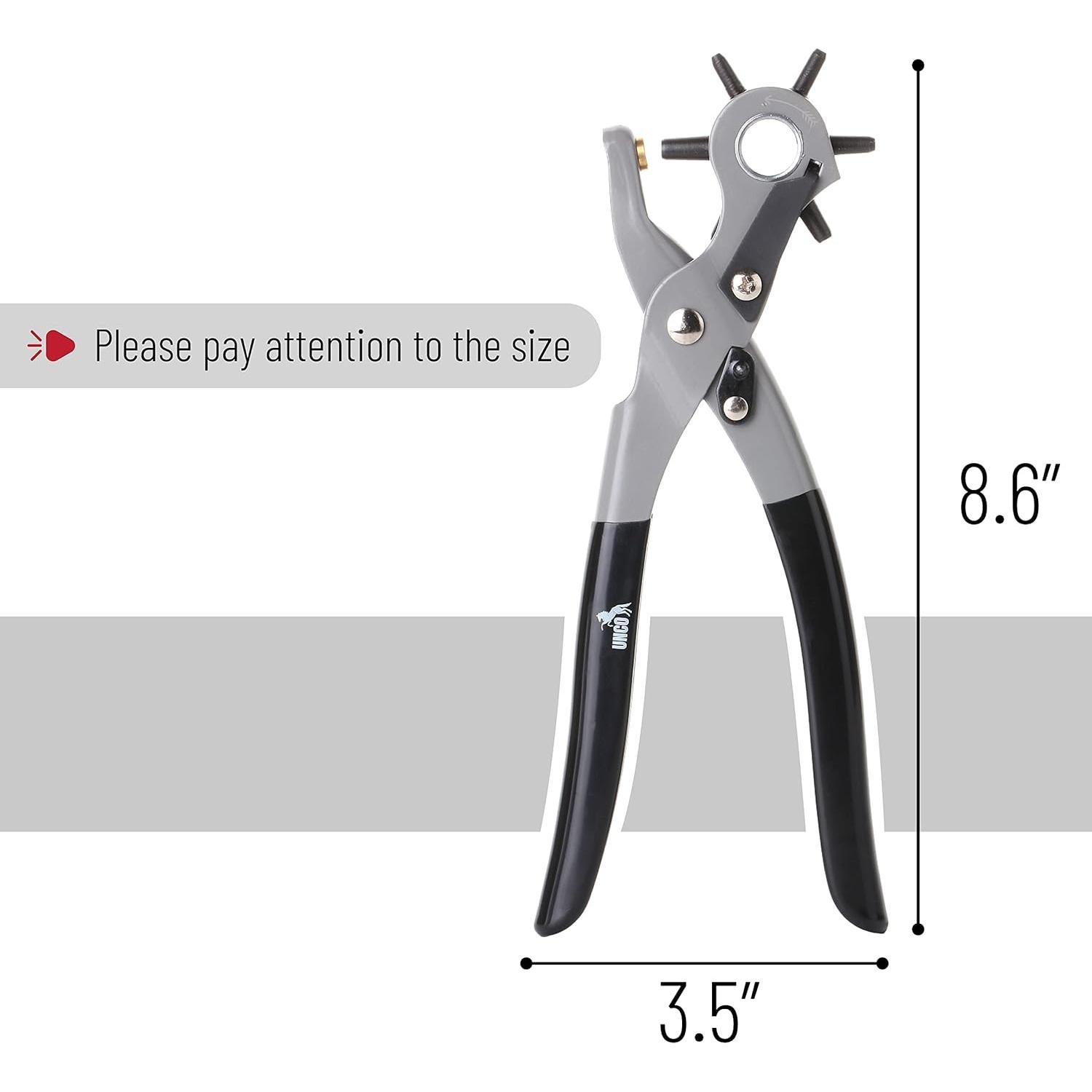 Herramienta de Perforación de Agujeros de Cuero UNCO - 6 Tamaños