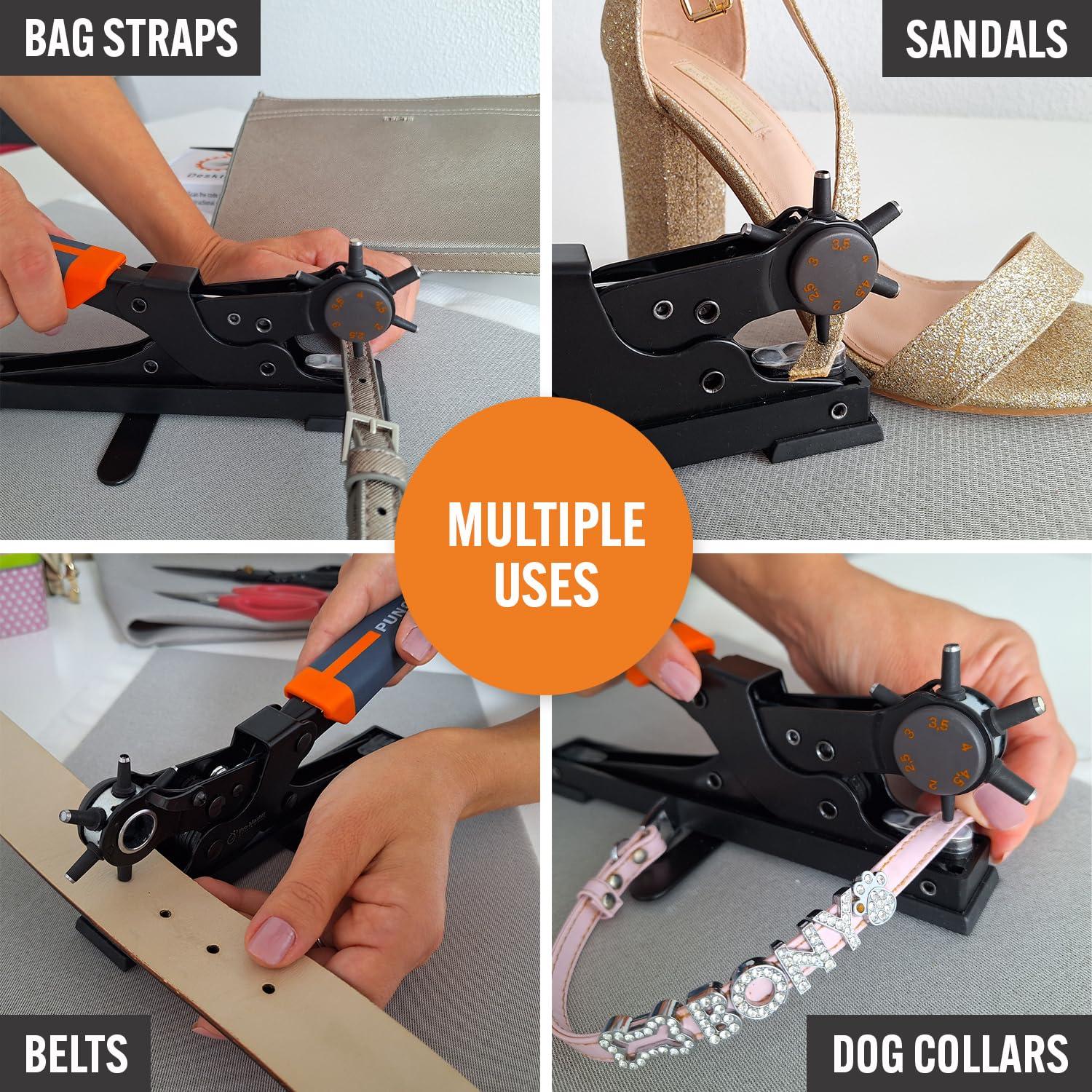 Perforadora de Agujeros de Escritorio Pro-Master - 6 Tamaños, Acero Carbono