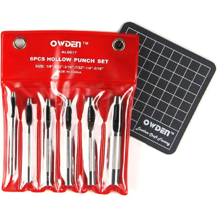 Juego de Punch Hollow OWDEN 6 Piezas con Mat de Corte Gratis