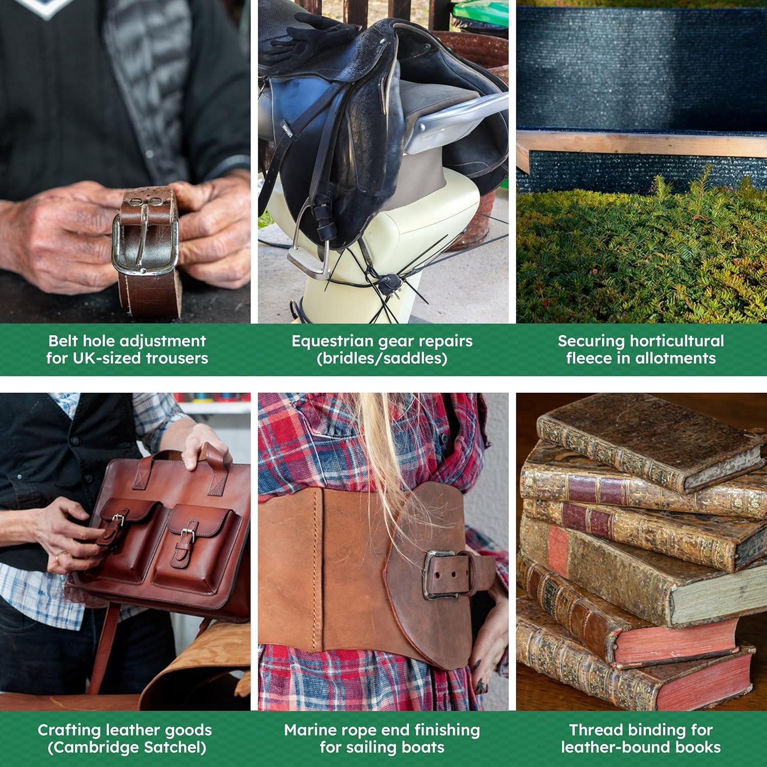 Agujereador de Cuero Tonmifr Profesional 6 Tamaños 2-4.5mm