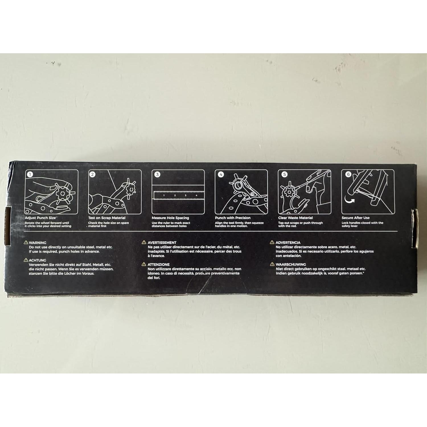 Agujereador de Cuero Tonmifr Profesional 6 Tamaños 2-4.5mm
