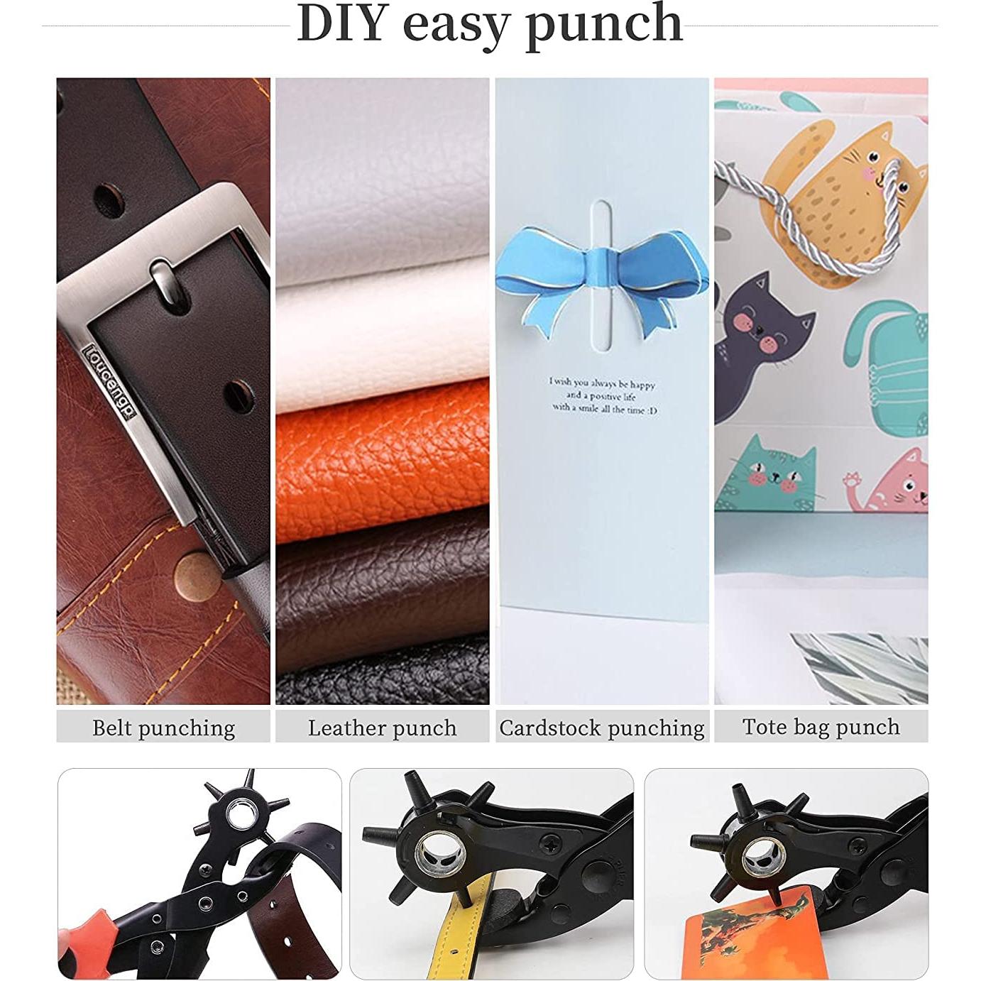 Perforadora de Agujeros de Cuero WDDBHSKN 6 Diámetros 2-4.5mm