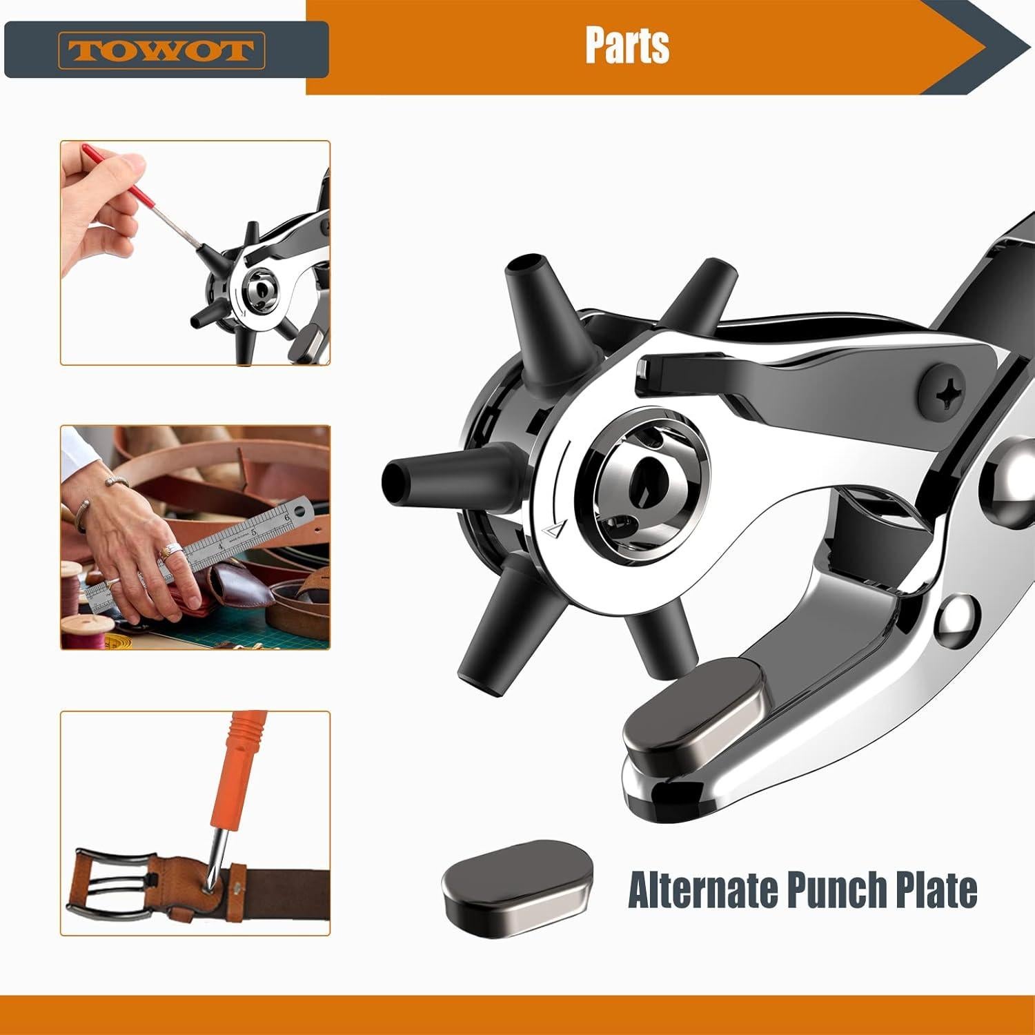 Perforador de Agujeros TOWOT LP-202, 6 Tamaños, Alta Calidad