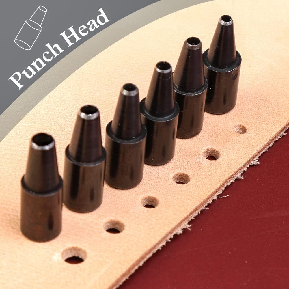 Perforadora de Agujeros de Cuero TLKKUE Ajustable 6 Tamaños