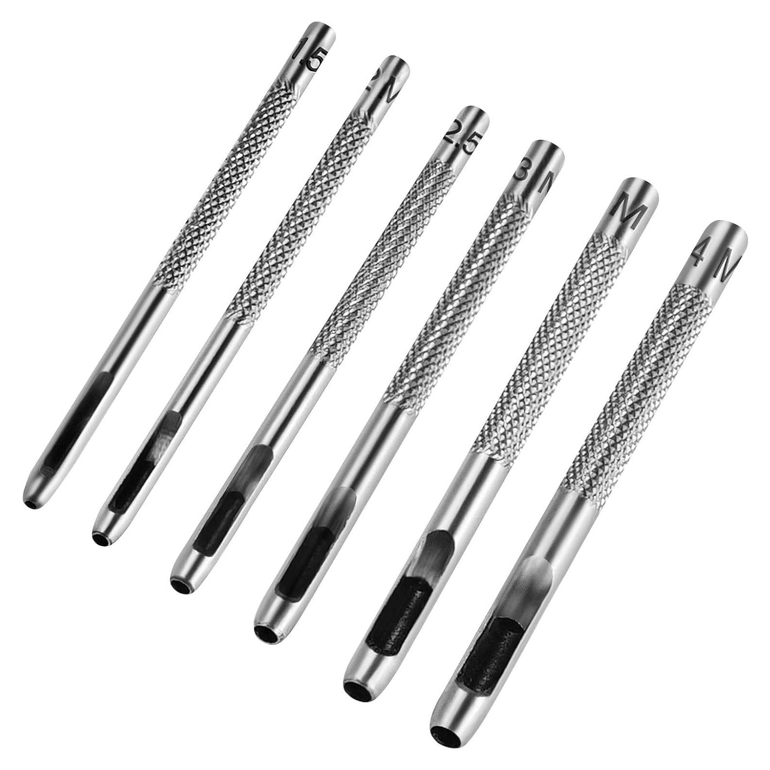 Juego de 6 Troqueladores de Cuero ASONTAO 1.5-4mm Manual