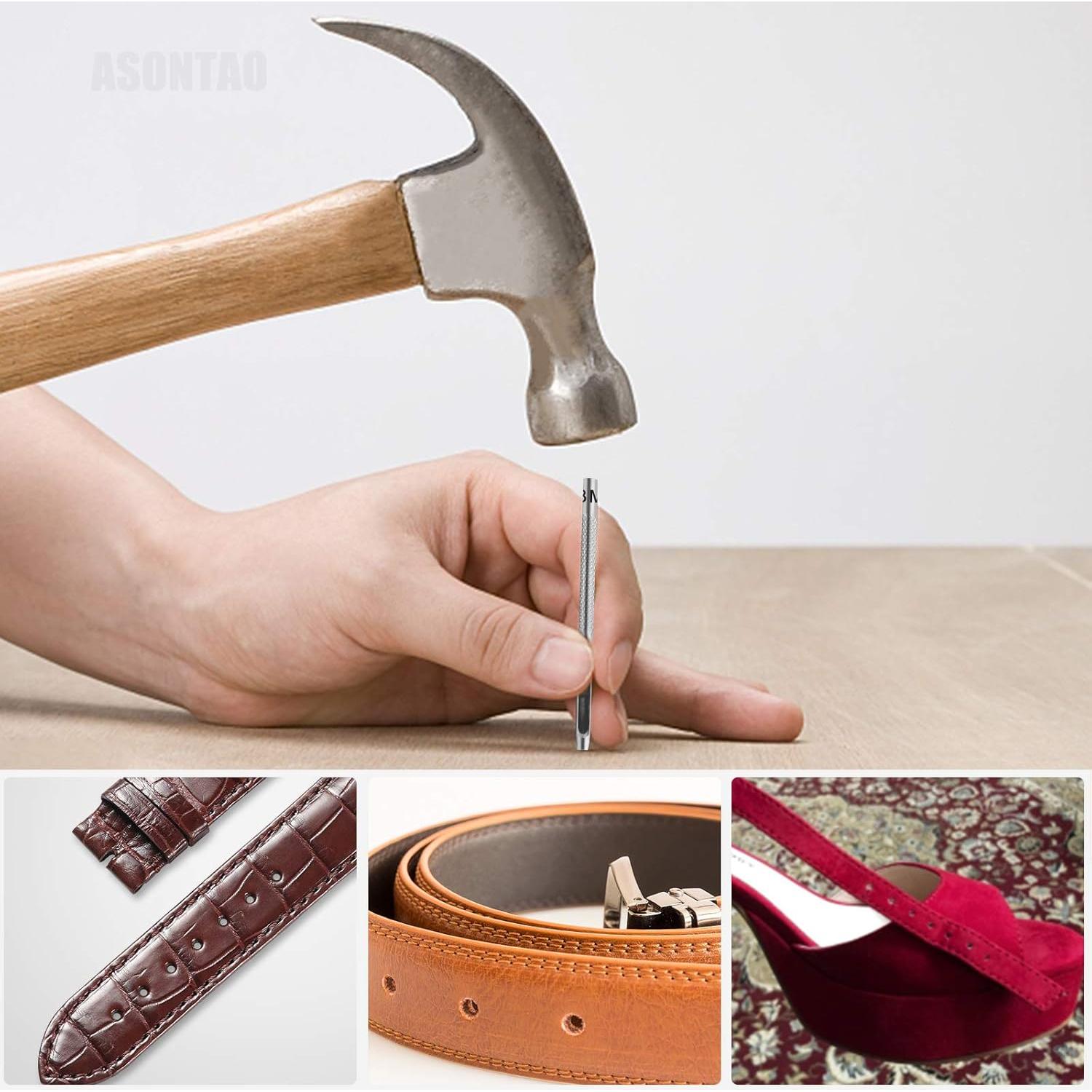 Juego de 6 Troqueladores de Cuero ASONTAO 1.5-4mm Manual