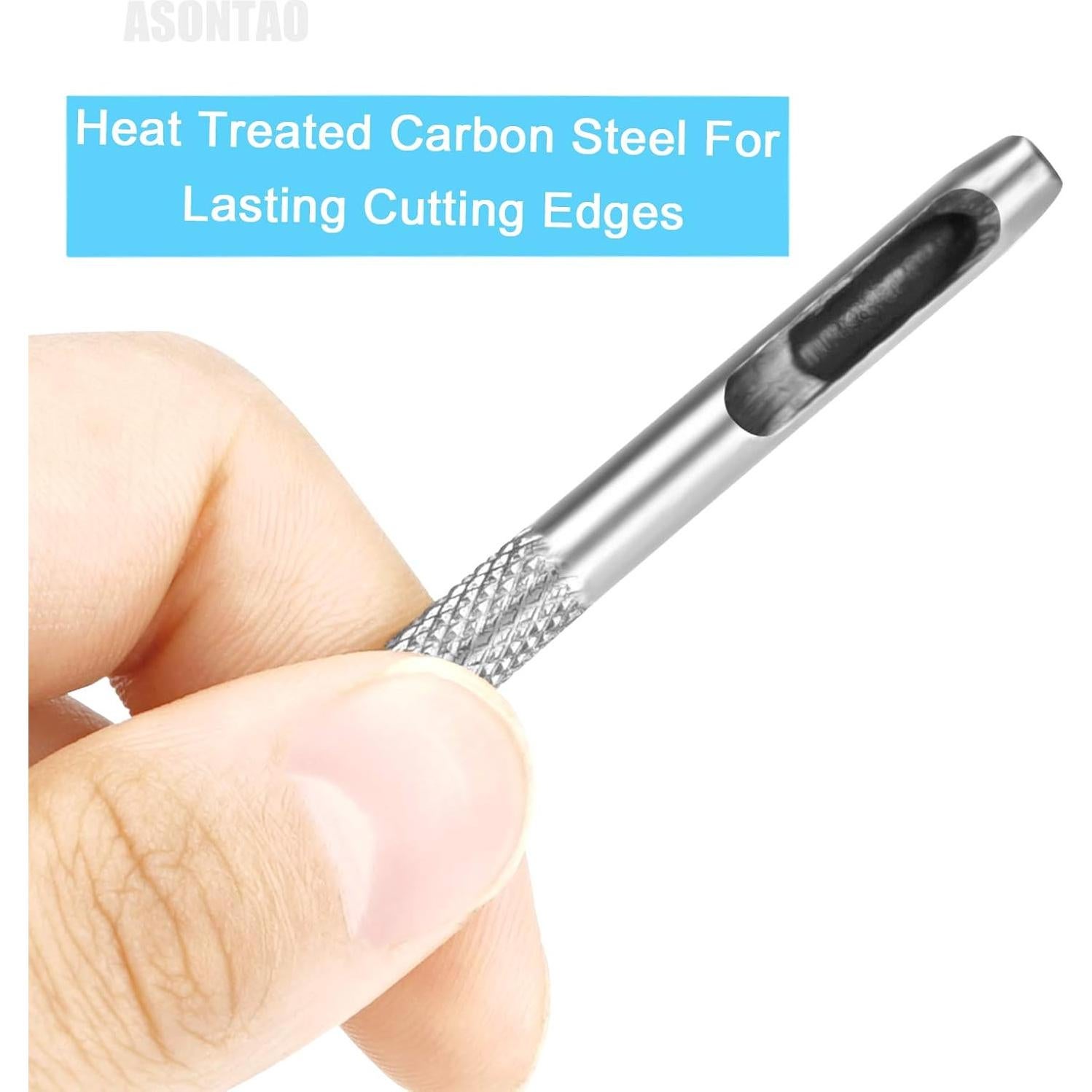 Juego de 6 Troqueladores de Cuero ASONTAO 1.5-4mm Manual