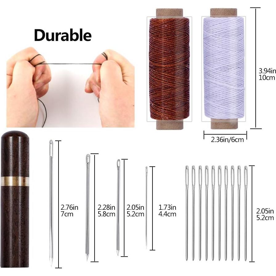 Perforadora de Agujeros BUTUZE para Cuero 4mm + Agujas y Hilo