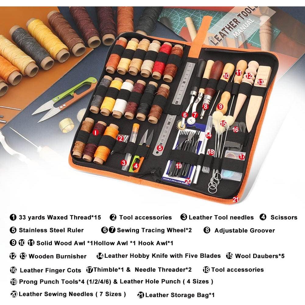 Kit de Herramientas de Trabajo en Cuero BUTUZE 66 Pcs