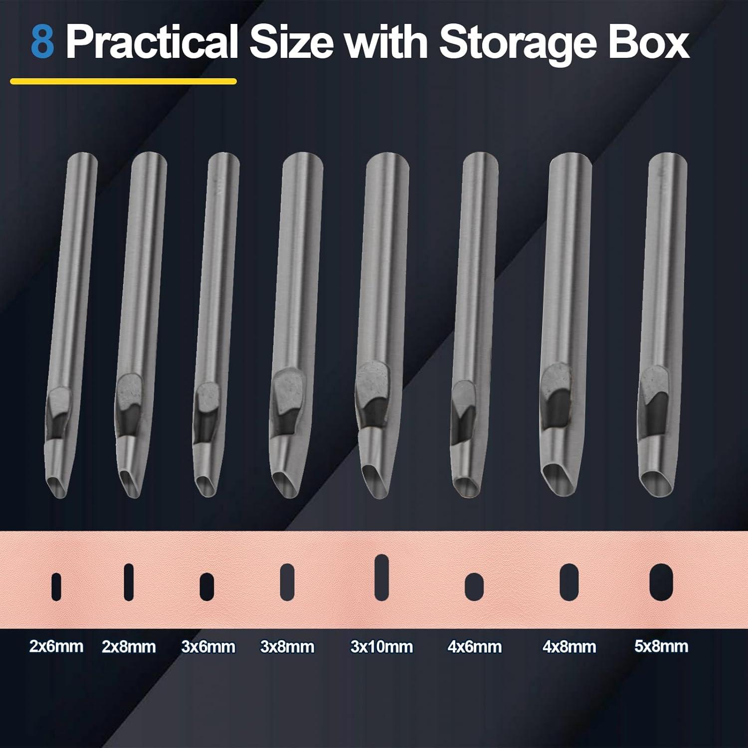 Perforadora Ovalada para Cuero Boyistar 8 Tamaños 2-5mm