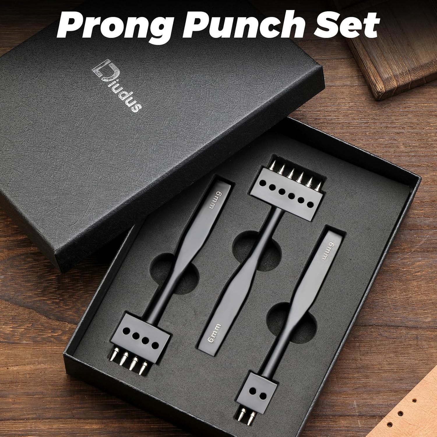 Perforadora de Agujeros de Cuero DIUDUS 6mm 2/4/6 Puntas