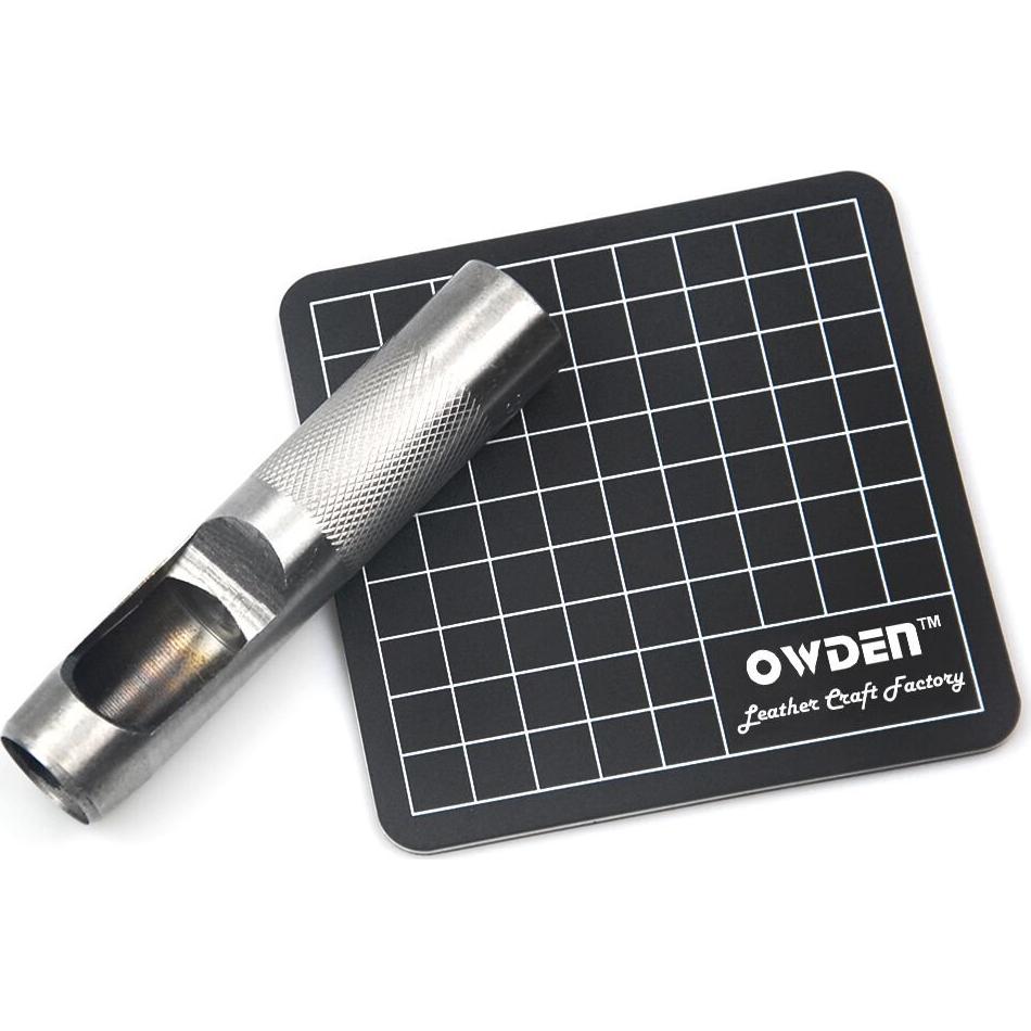 Set de Punzones de Cuero OWDEN 12 Piezas con Mate de Corte