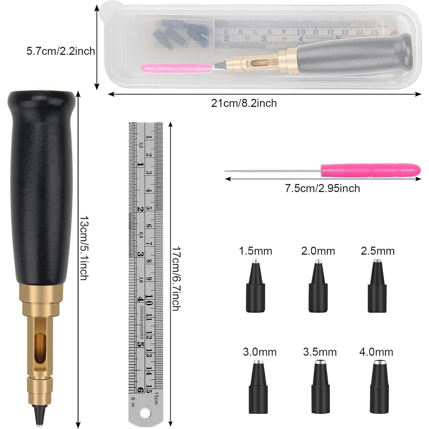 Perforador de Agujeros para Cinturones Boyistar con 6 Puntas