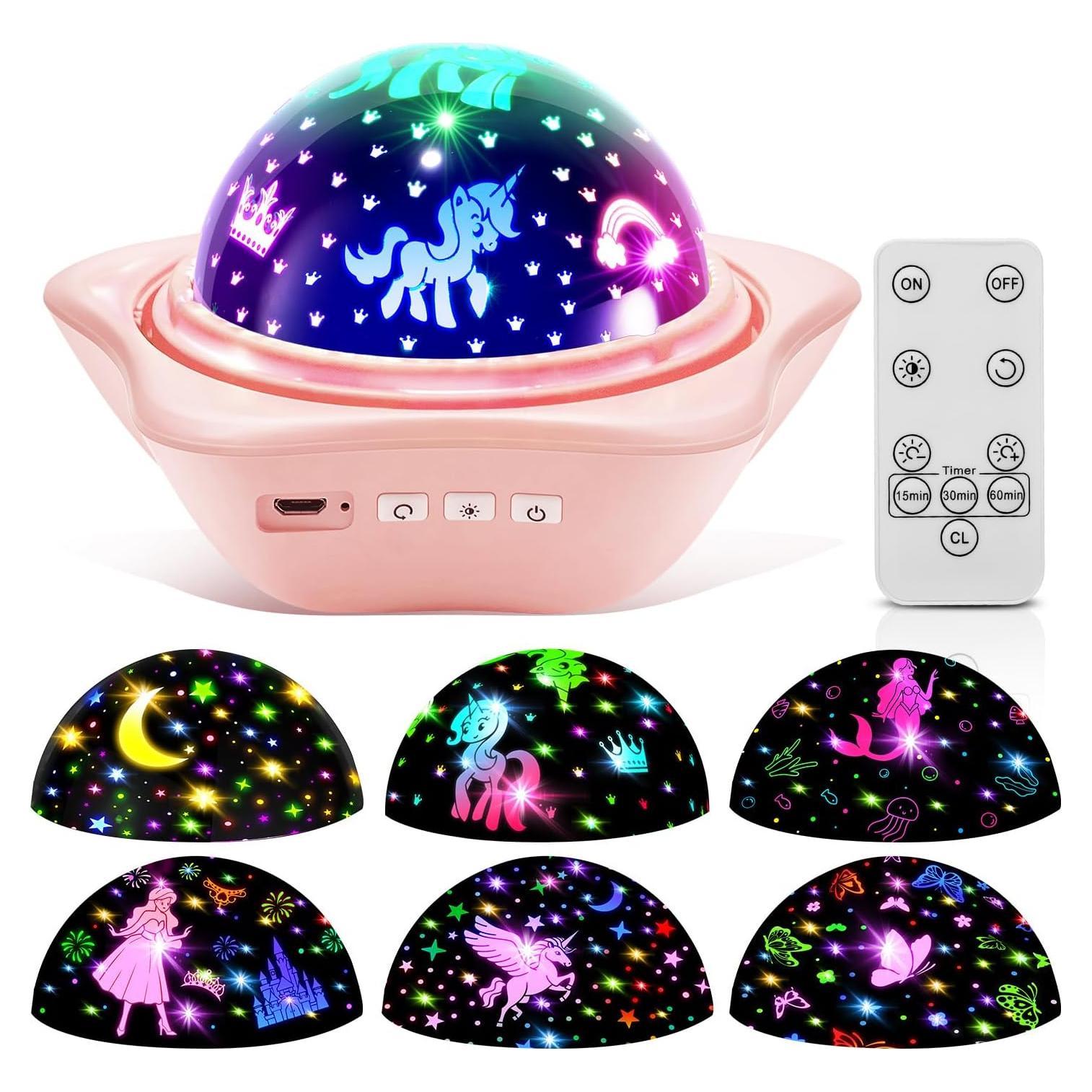 Proyector de Luz Nocturna Unicornio One Fire 6 Películas