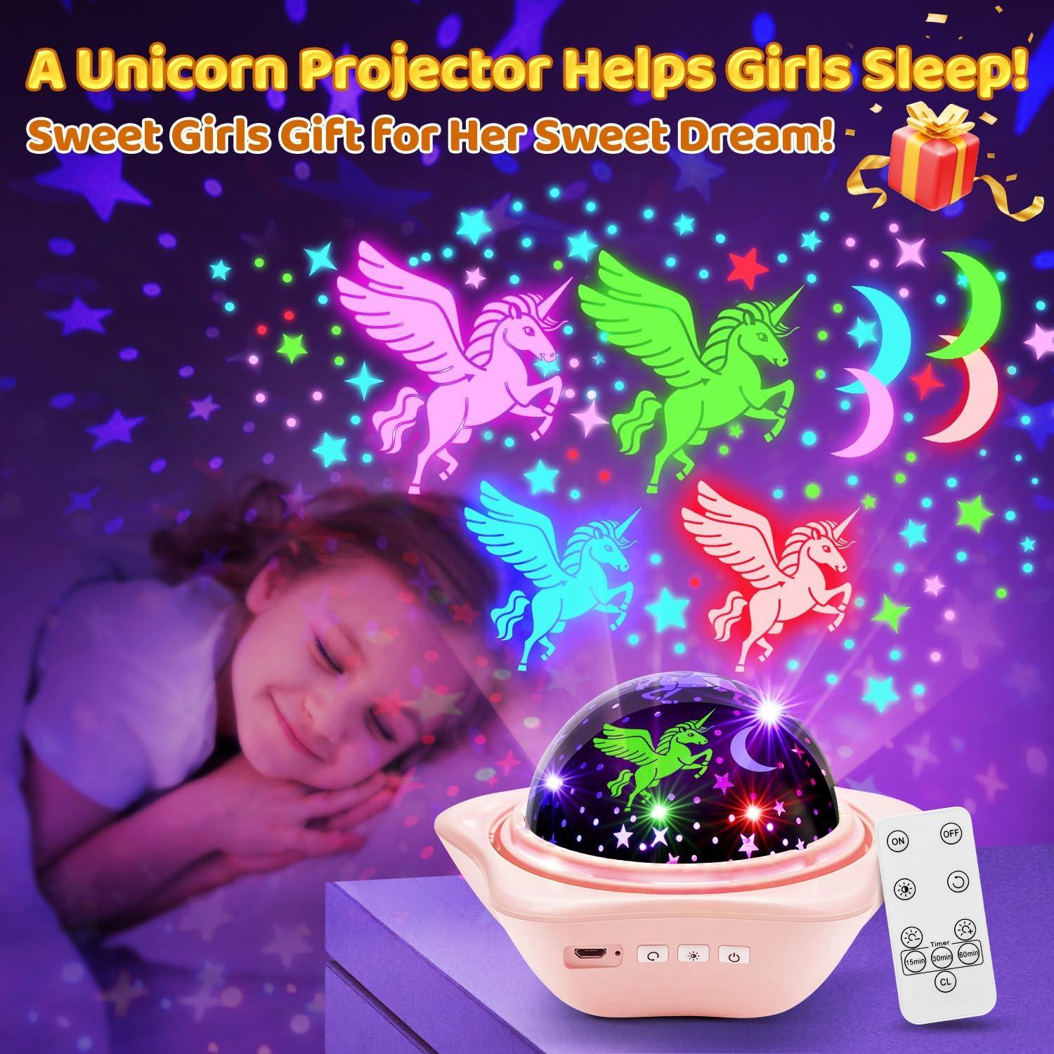 Proyector de Luz Nocturna Unicornio One Fire 6 Películas
