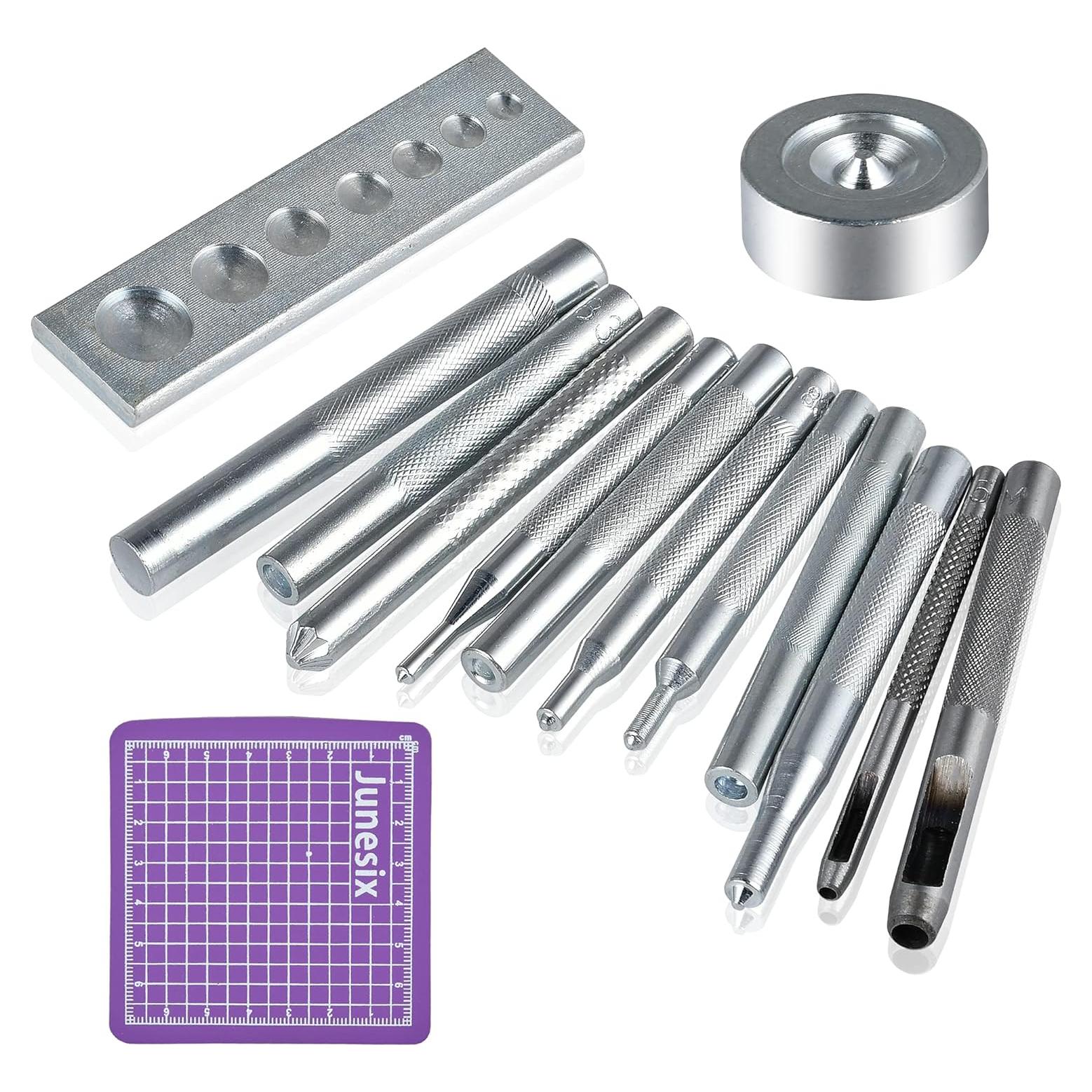 Kit de Colocación de Remaches 14 Pcs Worldity Acero Inoxidable