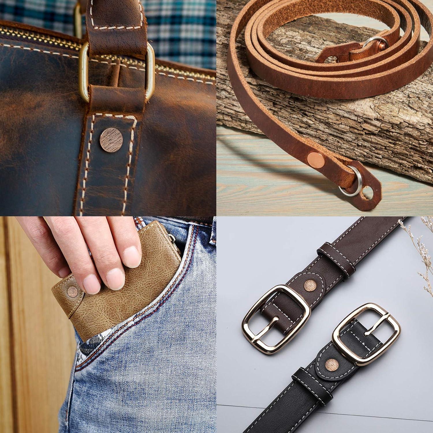 Kit de Remaches de Cobre JUNESunShine 40 Piezas para Cuero