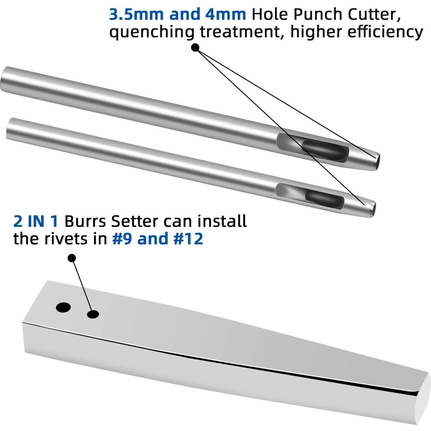 Kit de Remaches de Cobre JUNESunShine 40 Piezas para Cuero