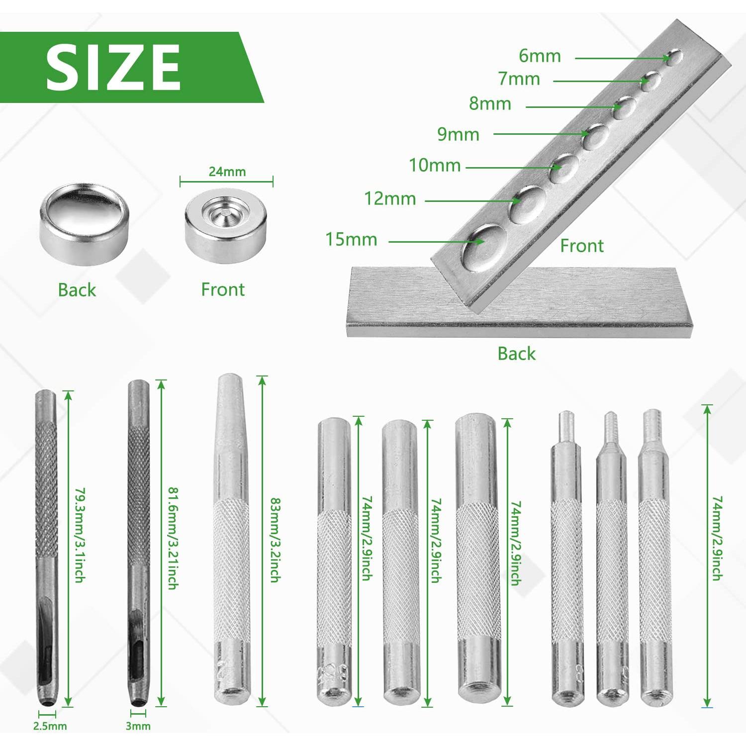 Kit de 11 herramientas de punzón MIATTCLD para cuero