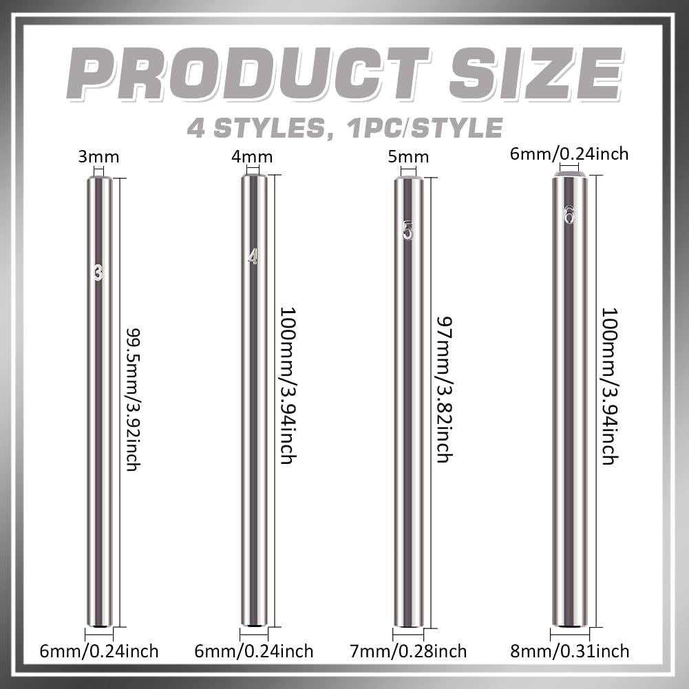 Herramienta de Estampado de Remaches FINGERINSPIRE 4 Pcs Acero