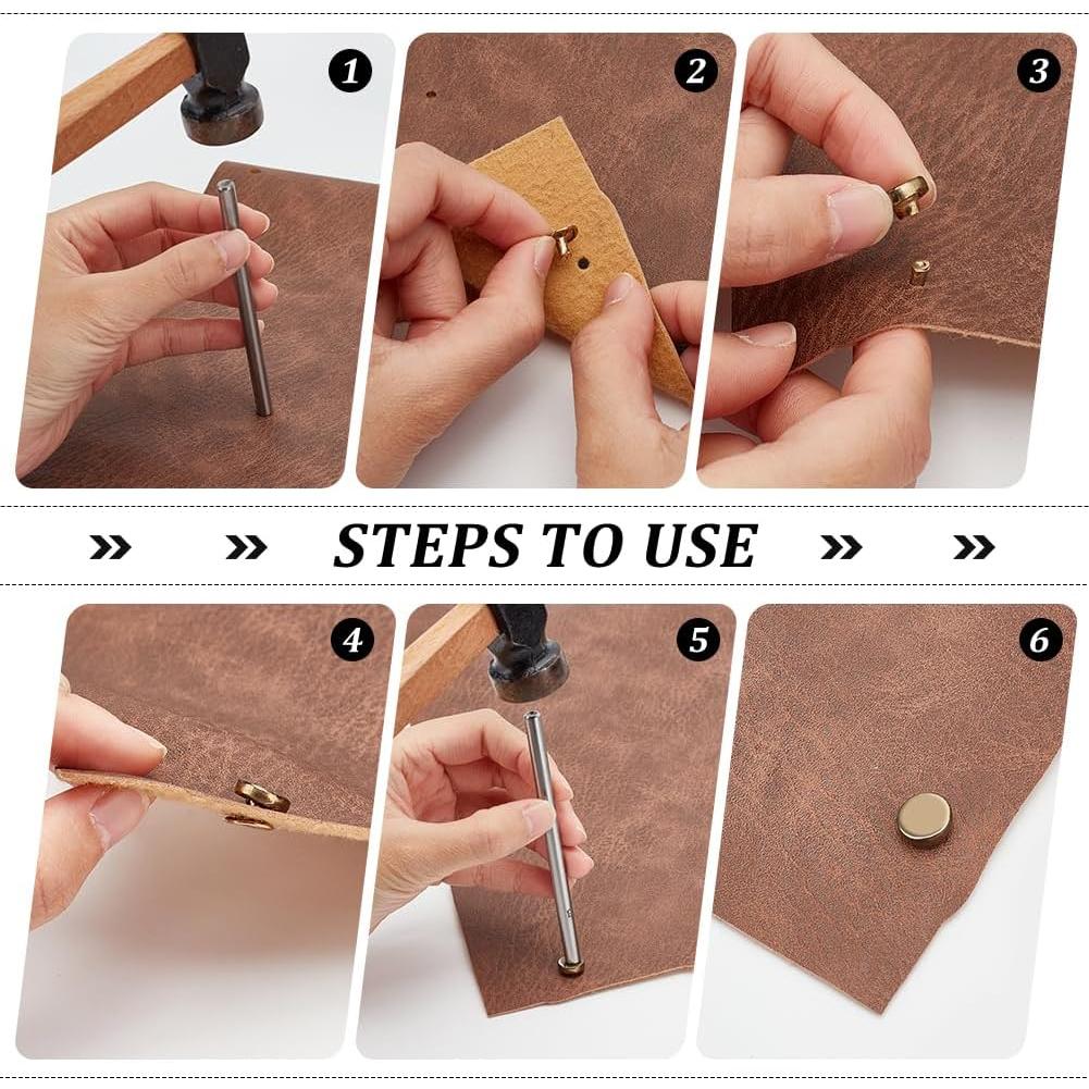 Herramienta de Estampado de Remaches FINGERINSPIRE 4 Pcs Acero