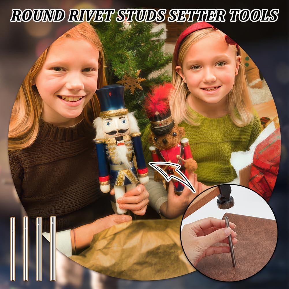 Herramienta de Estampado de Remaches FINGERINSPIRE 4 Pcs Acero