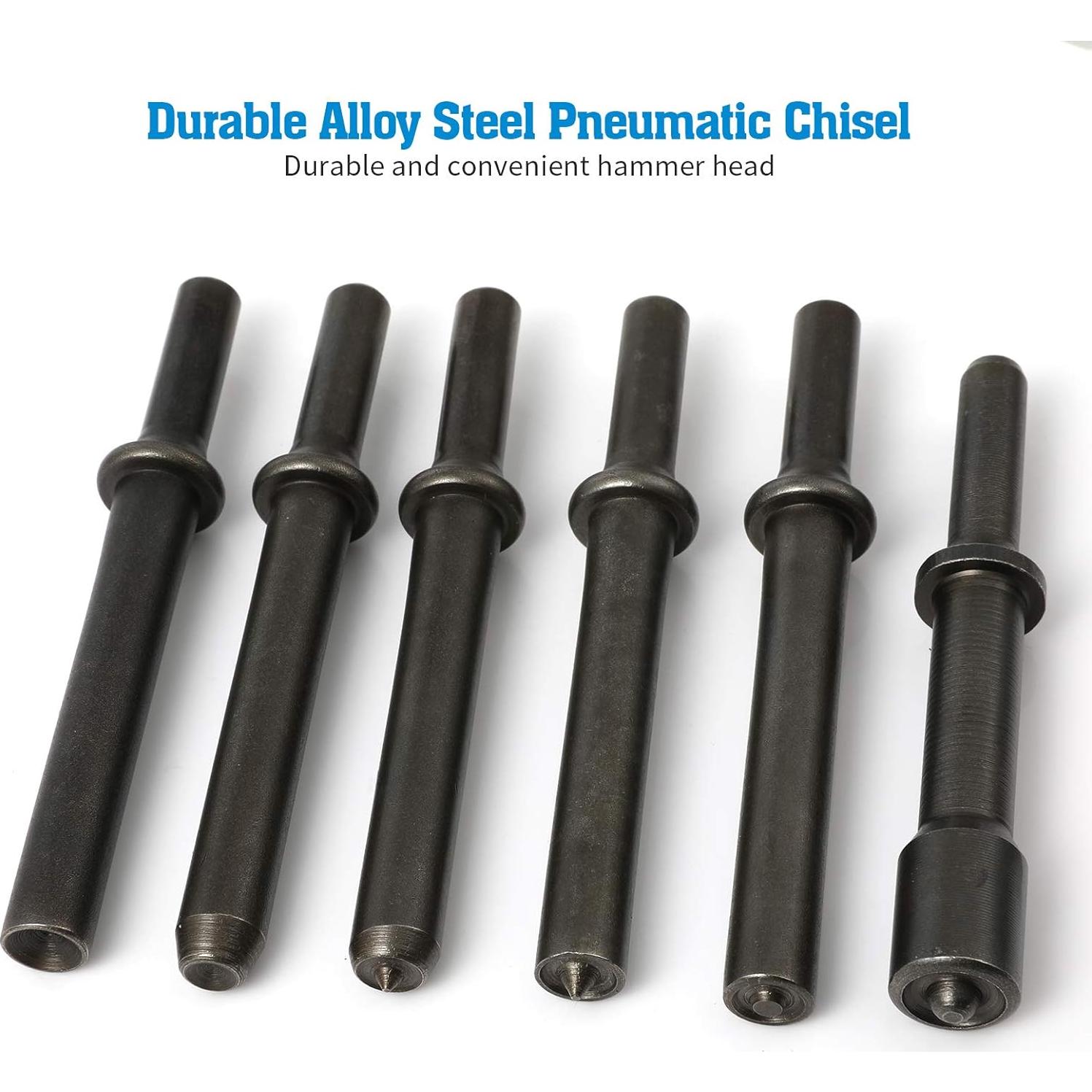 Kit de herramientas de martillo de remache neumático Anndason 7 piezas