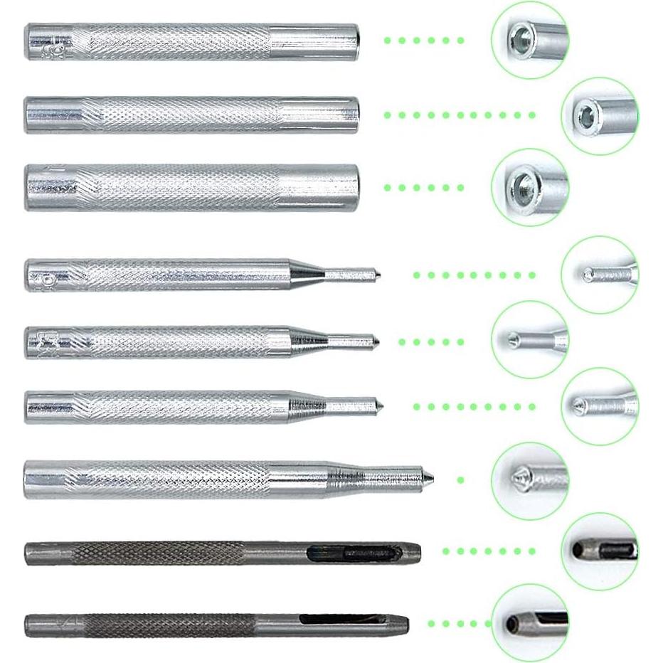 Kit de Herramientas de Perforación de Cuero Renashed 11 Pcs