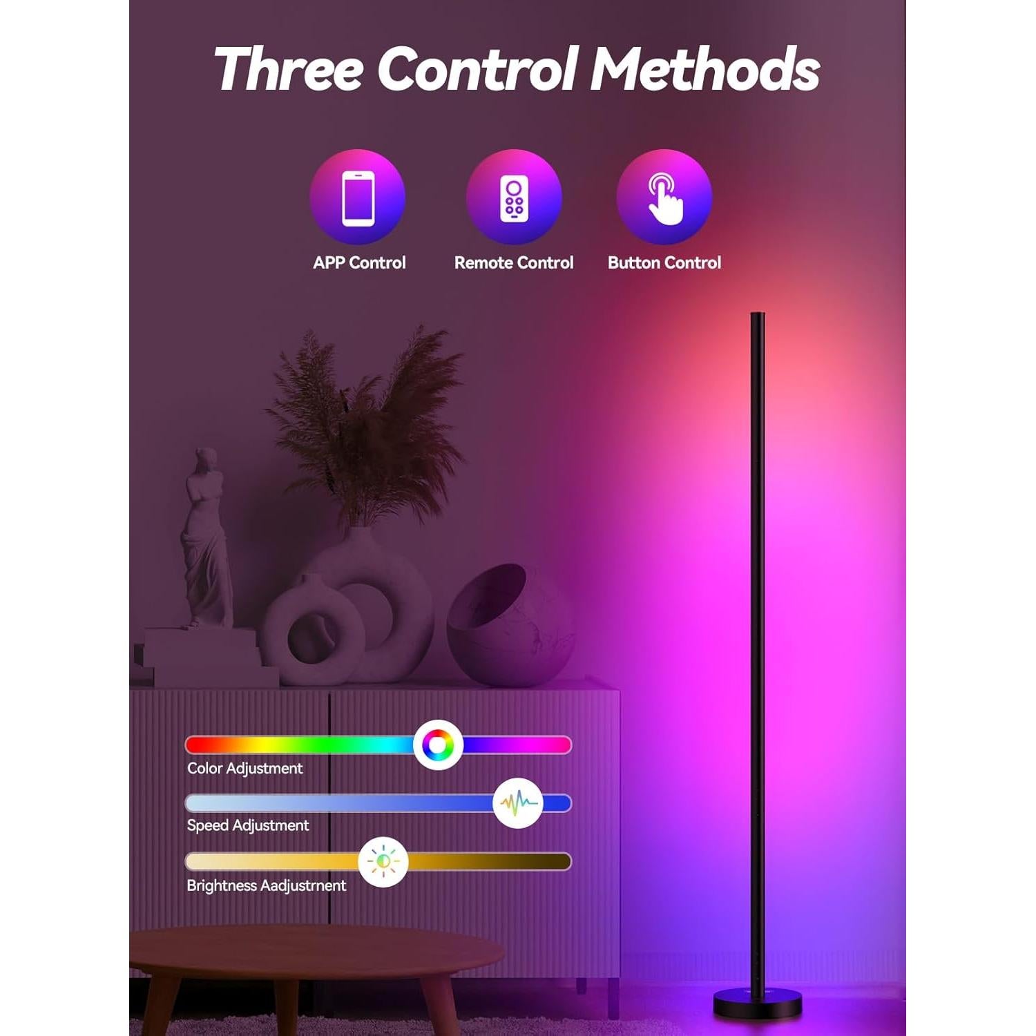 Lámpara LED de Esquina BrilliLux RGBICW 16 Millones de Colores