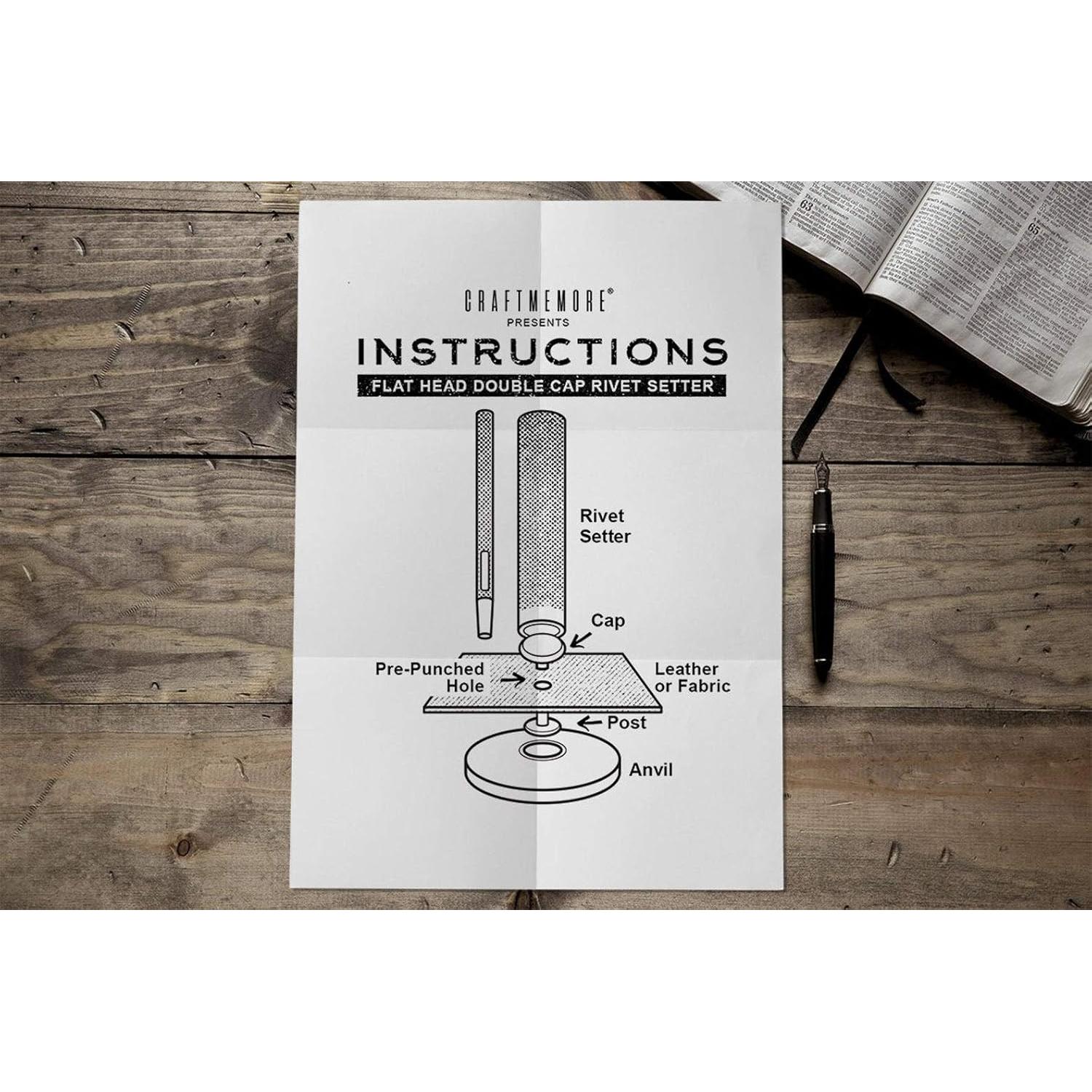 Colocador de Remaches CRAFTMEMORE 7 mm + 100 Remaches Plata