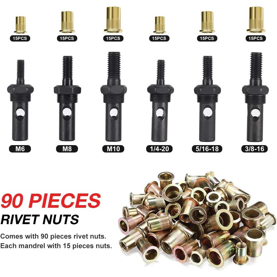 Kit de Herramienta de Tuerca Remachada AOBEN 14" Profesional