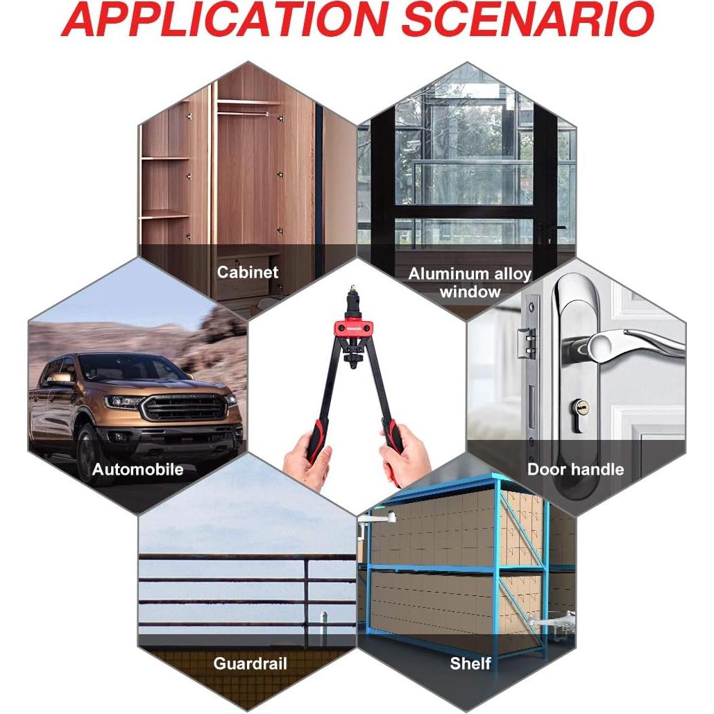 Kit de Herramienta de Tuerca Remachada AOBEN 14" Profesional