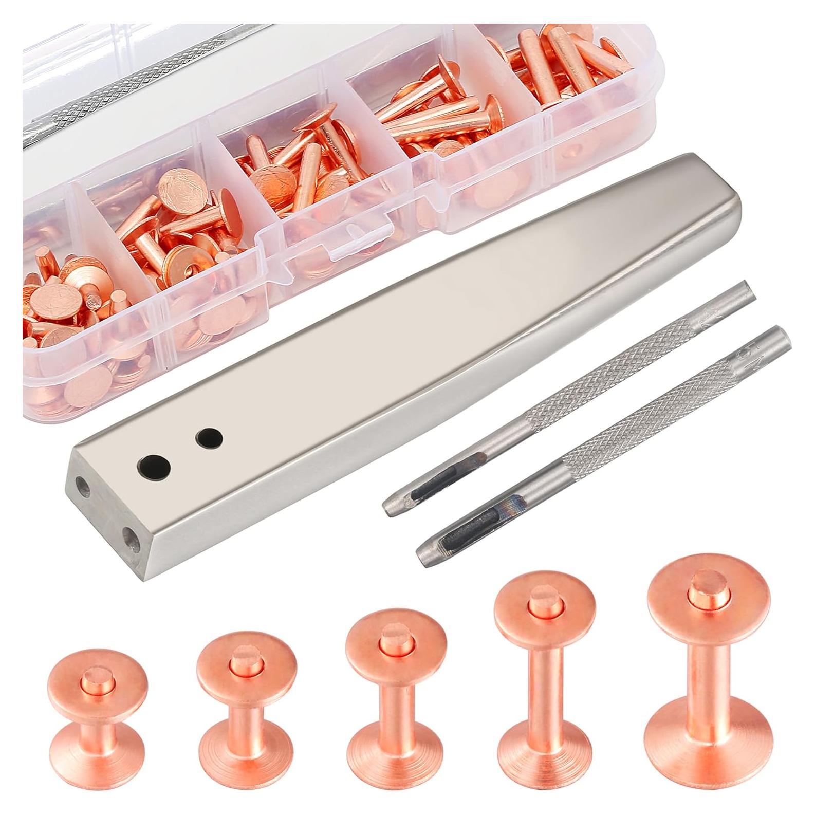 Kit de Remaches de Cobre Notgia 50 Sets para Cuero