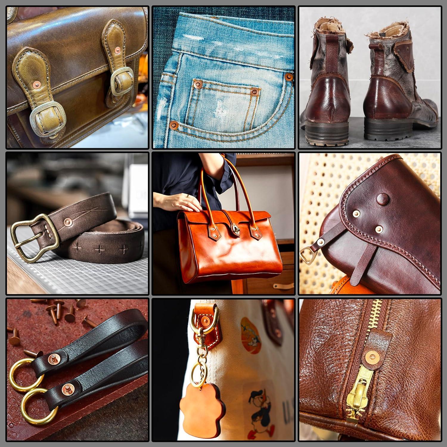 Kit de Remaches de Cobre Notgia 50 Sets para Cuero