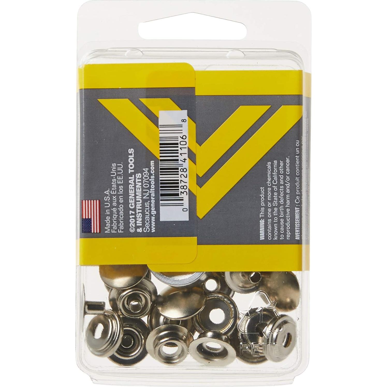 Kit de Sujetadores a Presión General Tools 1265 - 6 Piezas