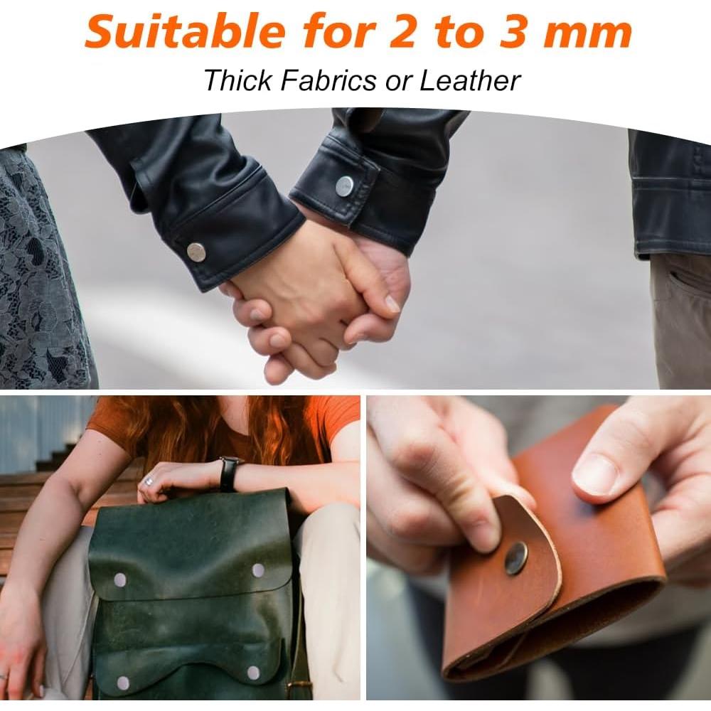 Kit de Botones a Presión Qfun 120 Set 12mm para Ropa