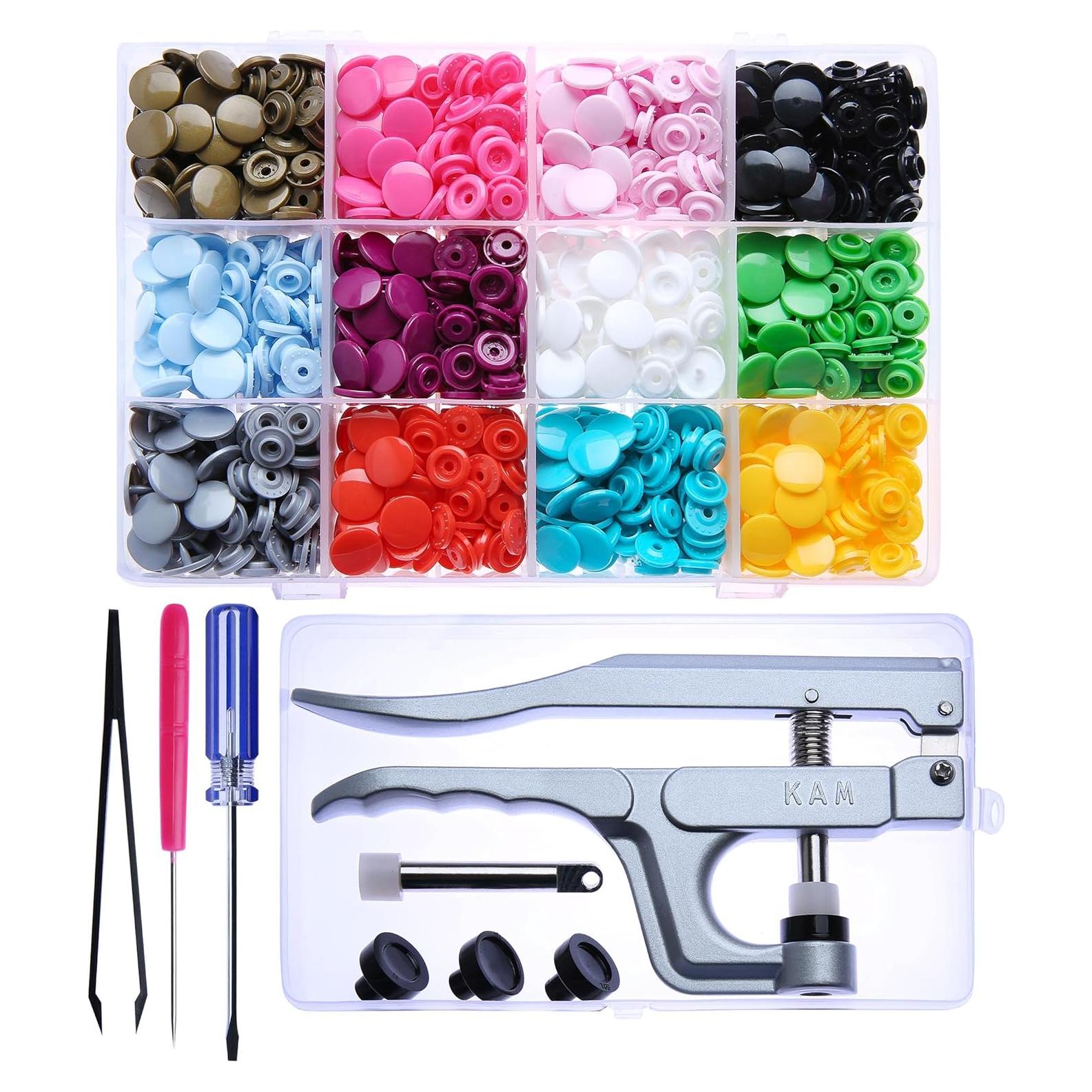 Kit de Sujetadores Rápidos KAM Seawhisper - 360 Piezas + Alicates