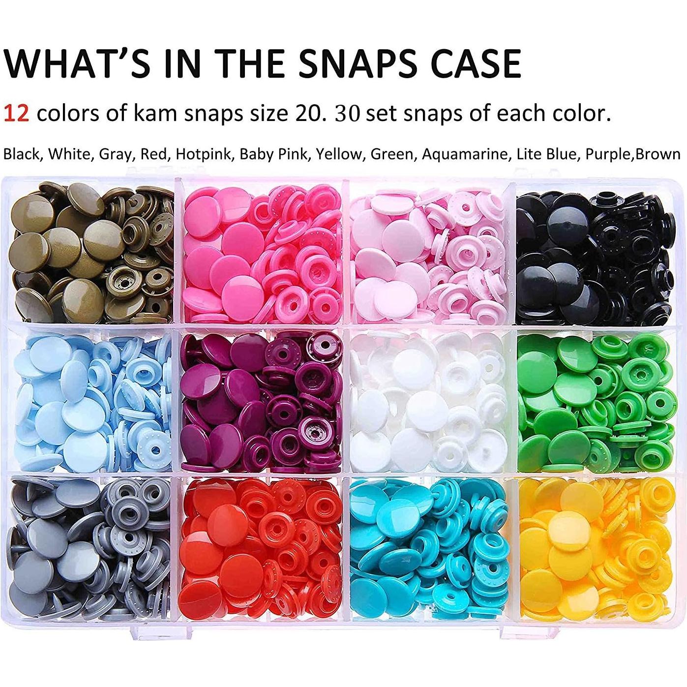 Kit de Sujetadores Rápidos KAM Seawhisper - 360 Piezas + Alicates