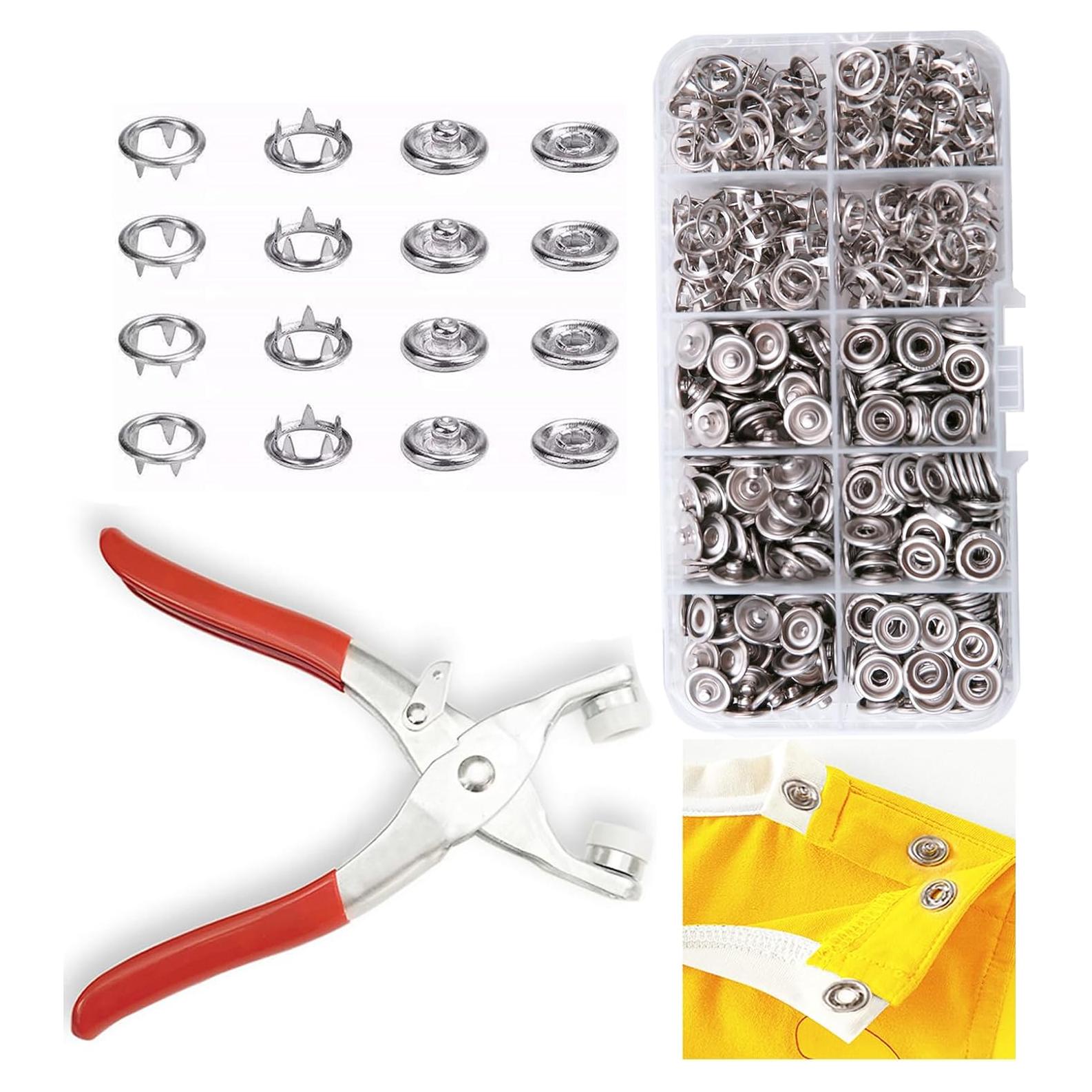 Kit de Botones de Metal GTAAOY 100 Piezas 9.5mm para Costura