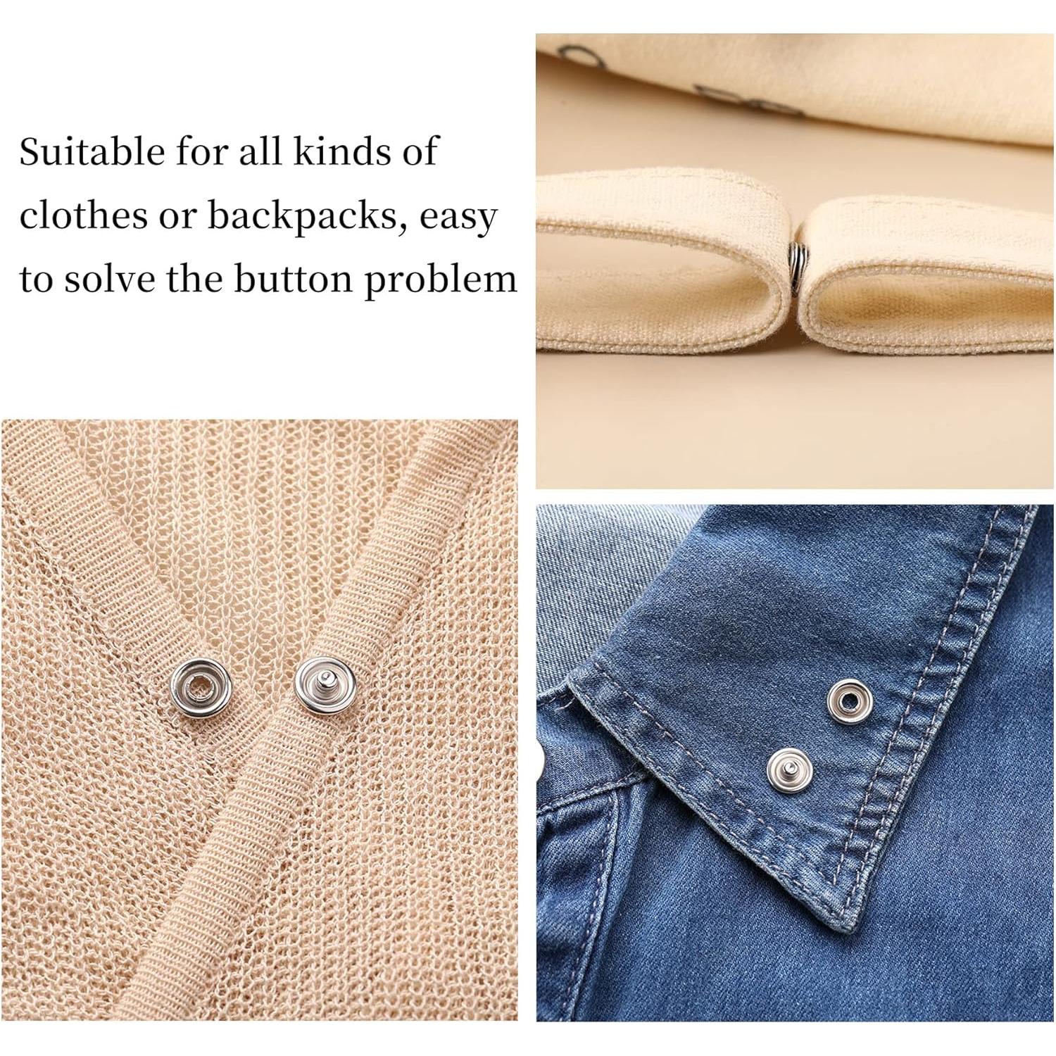 Kit de Botones de Metal GTAAOY 100 Piezas 9.5mm para Costura