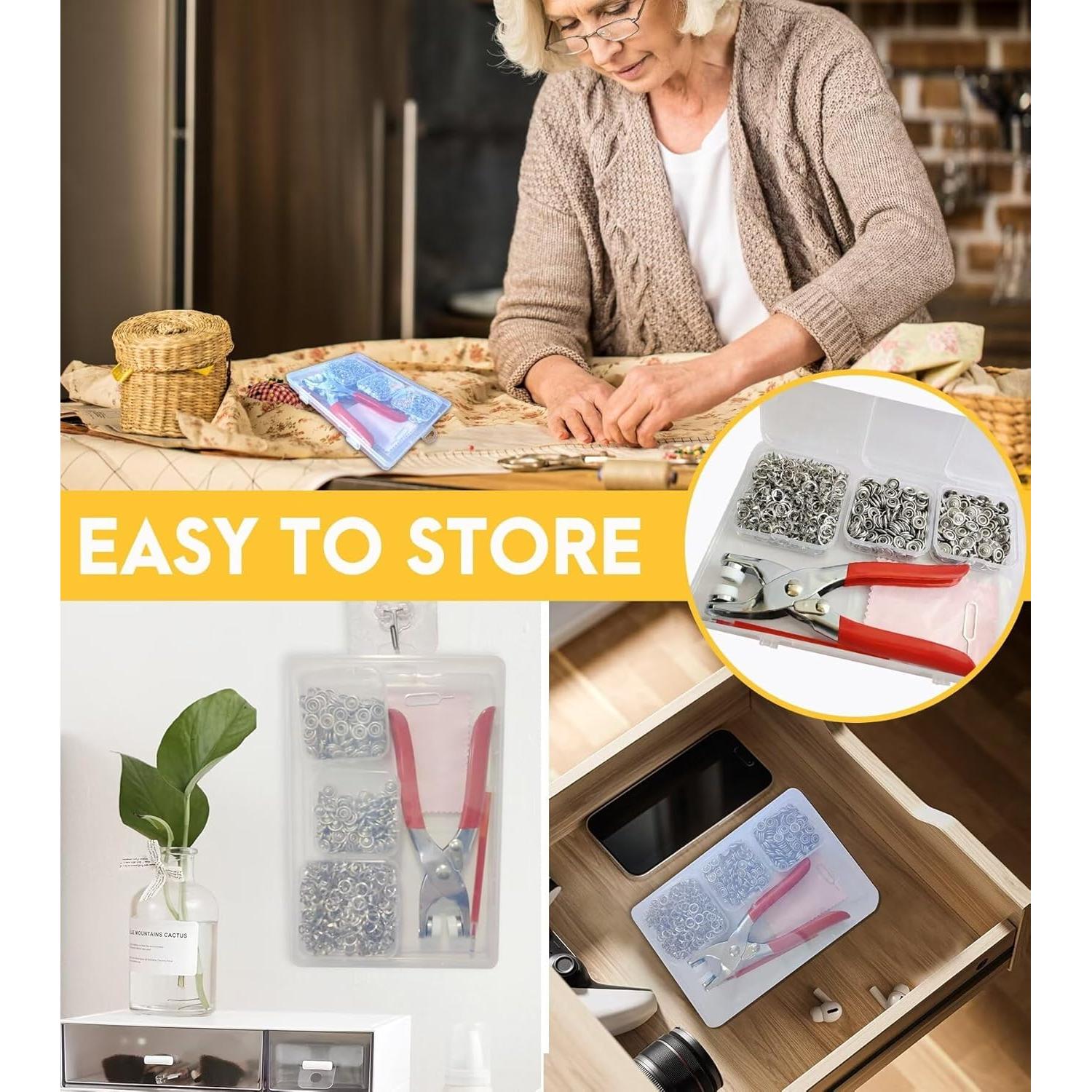 Kit de Botones a Presión KAXIMON 200 Conjuntos 9.5mm Acero Inoxidable