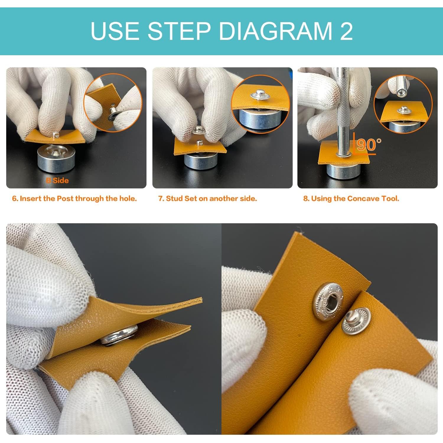 Kit de 45 Conectores de Presión XRIHSNAVI 15mm Acero Inoxidable