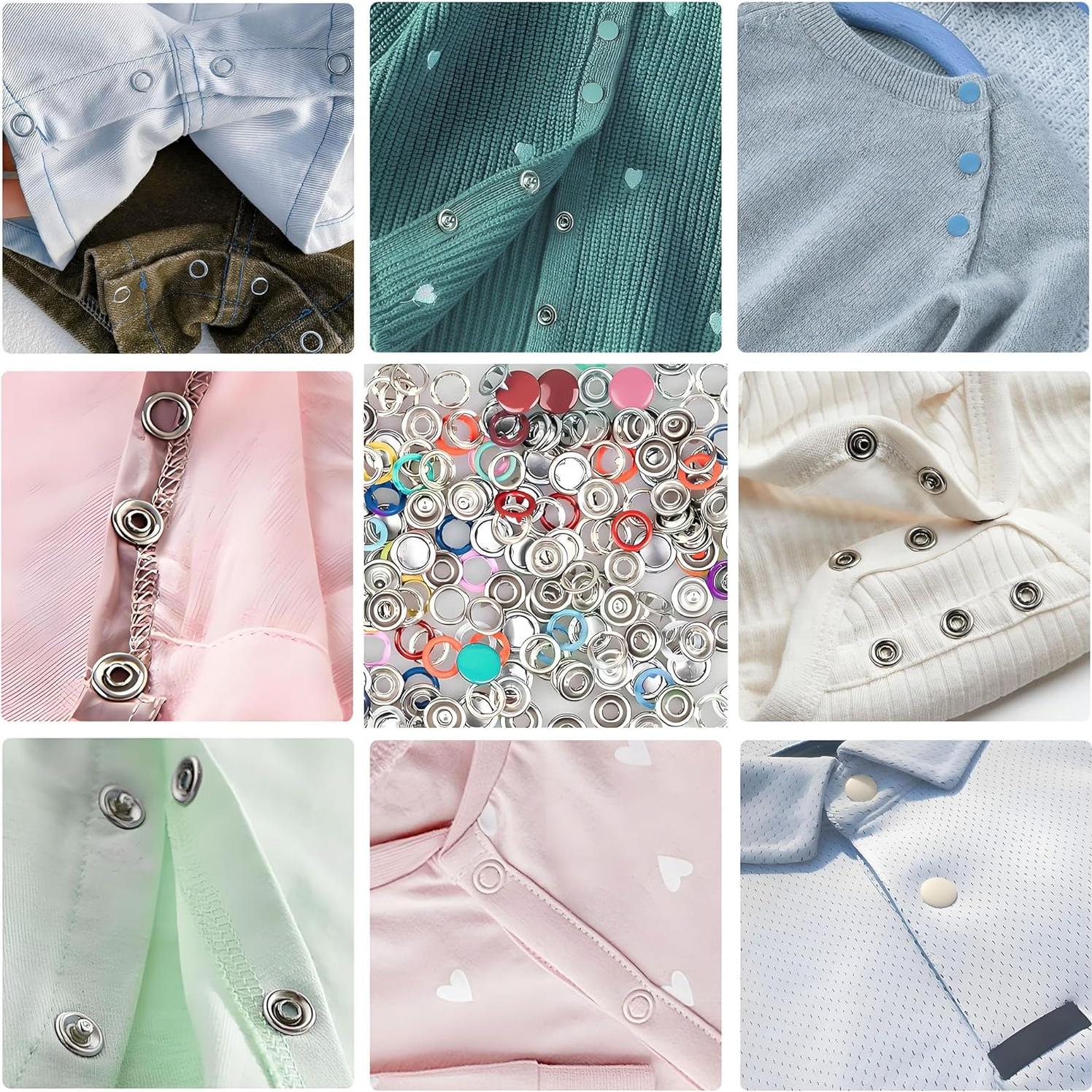 Kit de 200 Botones de Presión de Metal Forimaluence 9.5mm